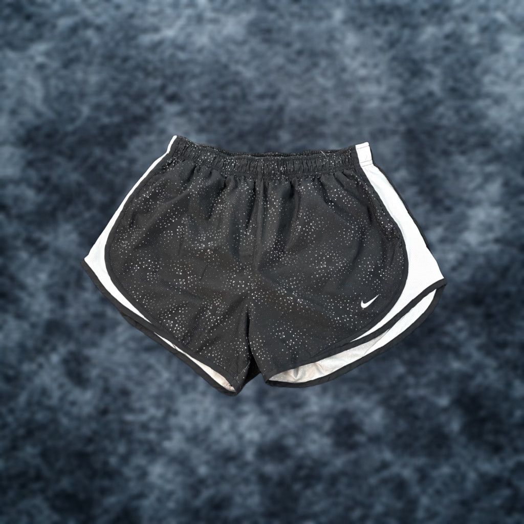 Nike Nike Tempo Shorts Womens L Black Lined Drawstring Waist Stars Print Running Gym Training Activewear Size 36" / US 14 / IT 50 - 1 Thumbnail