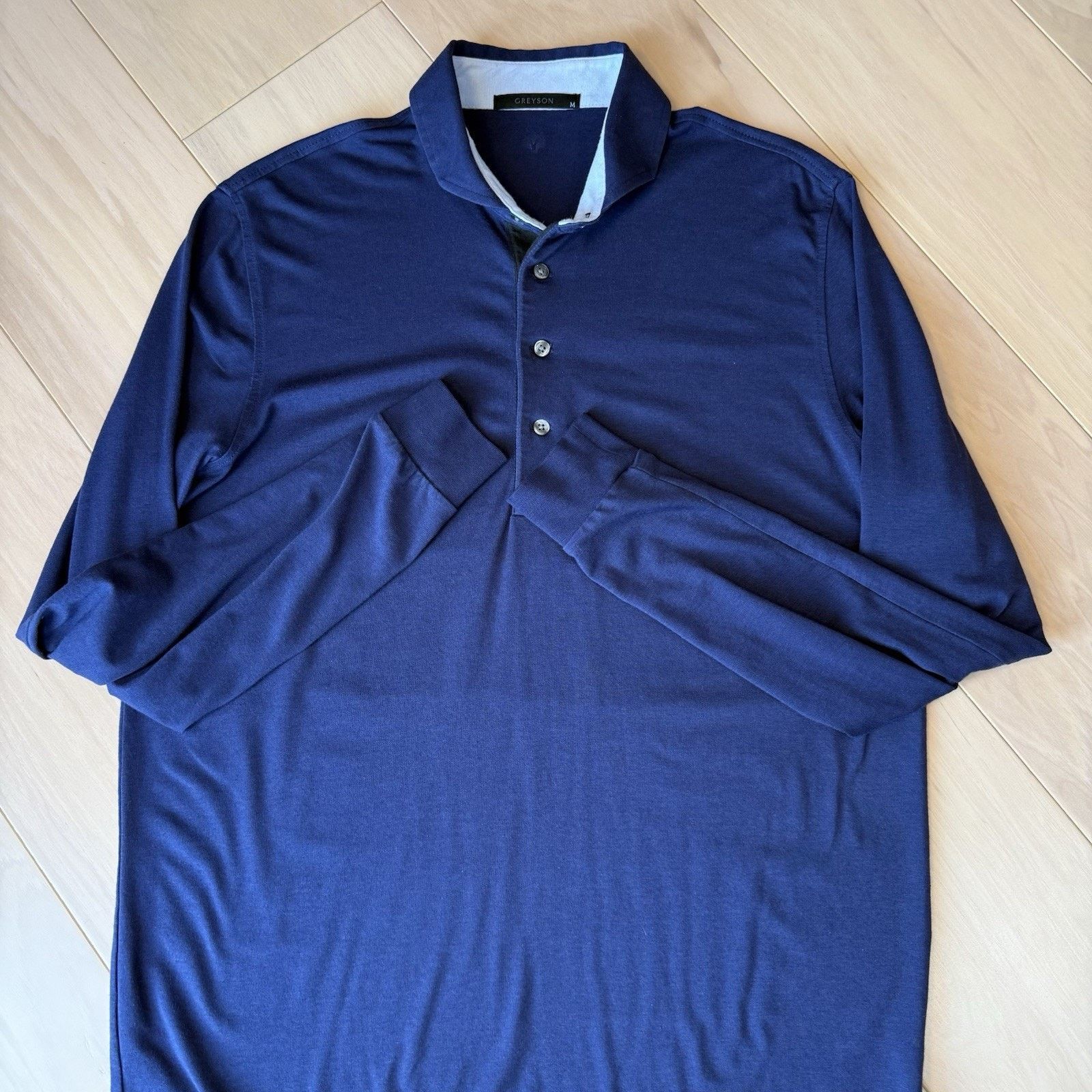Other Greyson Apache Polo Shirt Medium Navy Long Sleeve Golf Size US M / EU 48-50 / 2 - 5 Thumbnail
