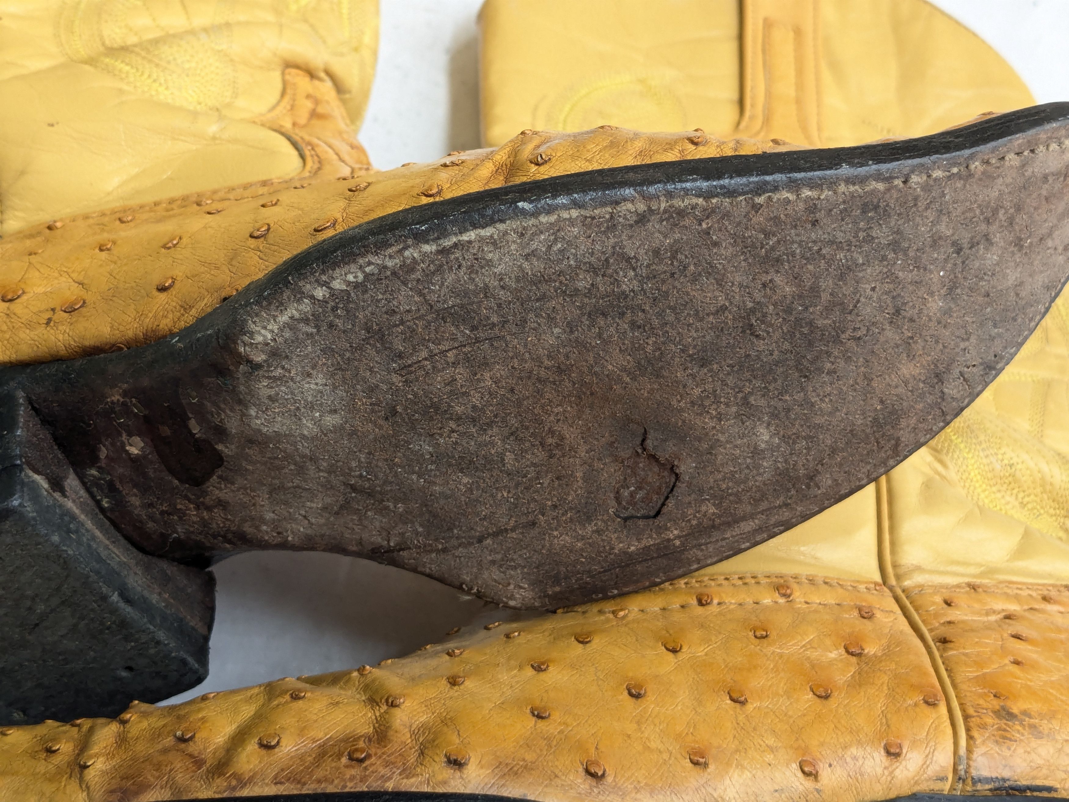 Nike Vintage Cowboy Boots Yellow Crocodile Leather 7.5 Size US 7.5 / EU 40-41 - 15 Thumbnail