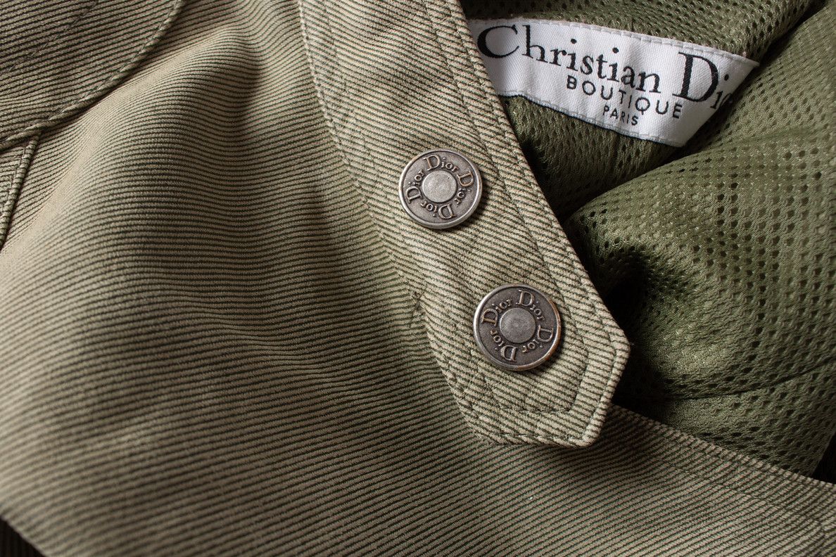 Dior Christian Dior, Green suede biker jacket and skirt Size S / US 4 / IT 40 - 14 Thumbnail