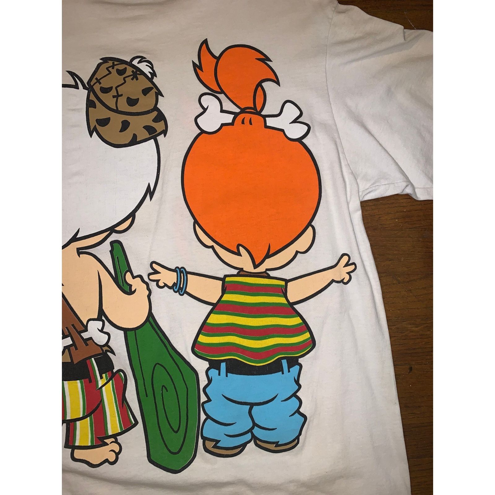 Other × Vintage Flintstones Bamm-Bamm Pebbles Tee Single Stitch AOP XL White Size US XL / EU 56 / 4 - 16 Thumbnail
