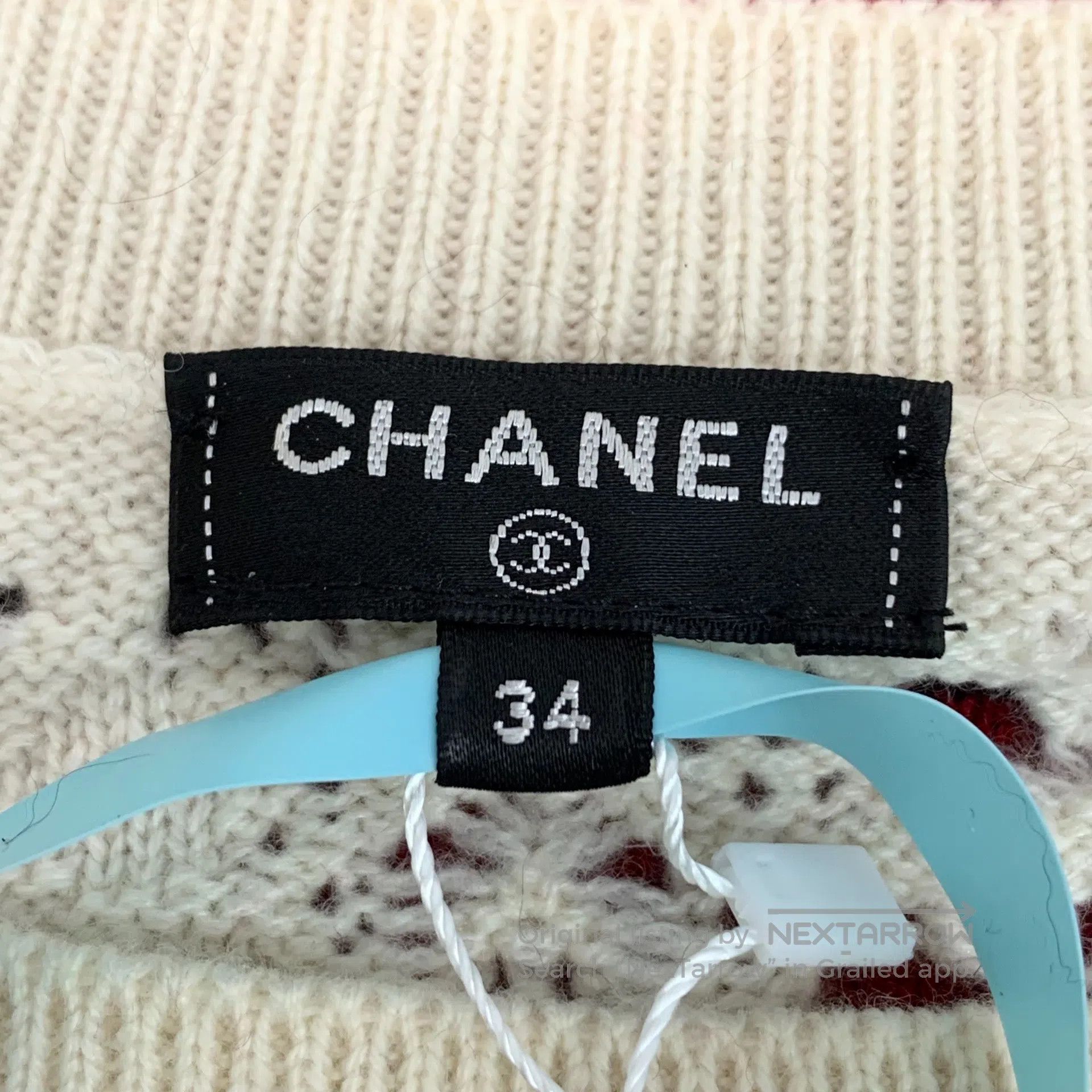 Chanel Chanel Multicolor Stripe Jacquard Cashmere Crew Neck Long- Size XXS / US 00 / IT 34 - 6 Thumbnail