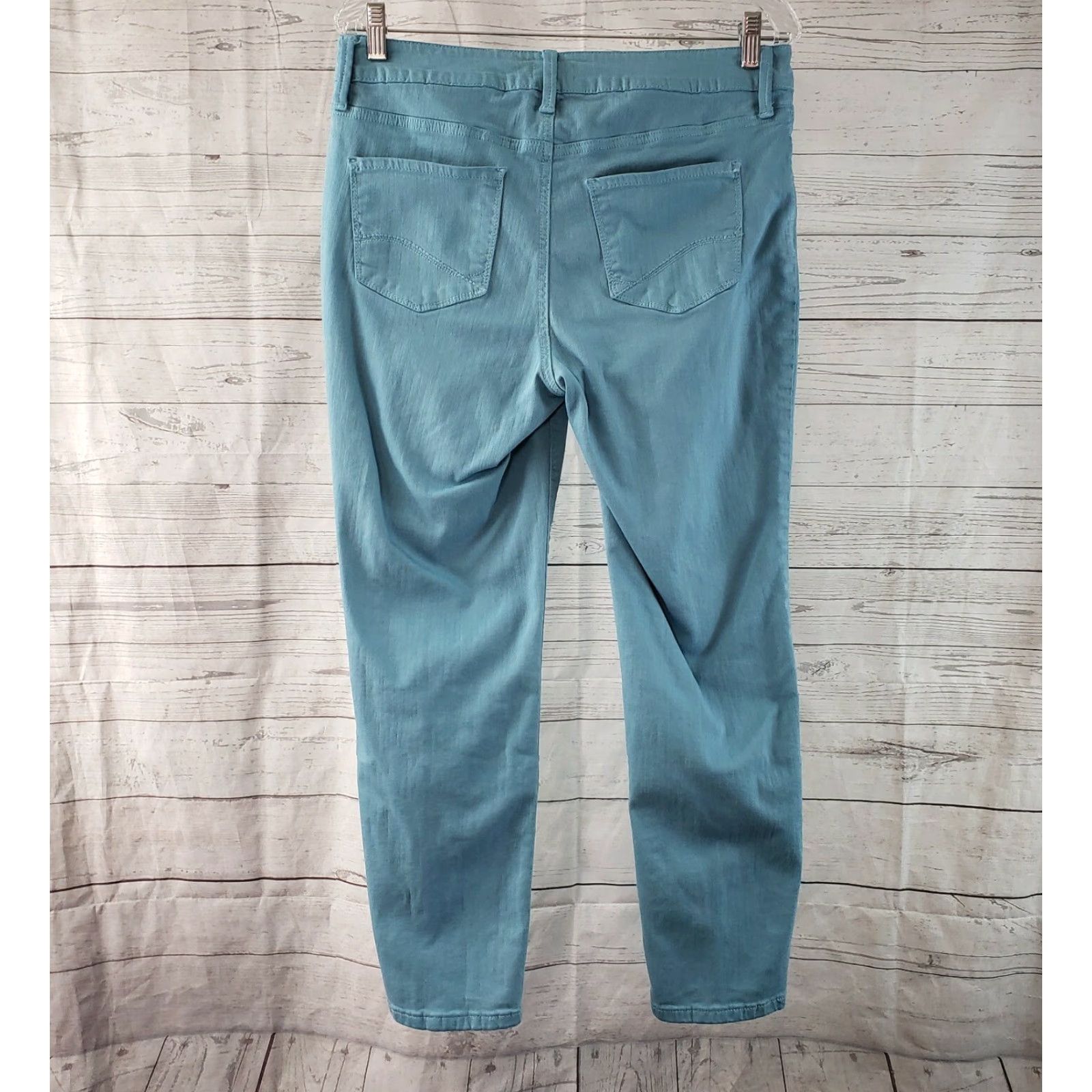 NYDJ VINTAGE not applicable; NYDJ Women's Ankle Jeans Size 10 Solid Blue Mid Rise Skinny Jeans - NYDJ Womens Ankle Jeans 10 Blue Mid Rise Skinny Size 32" / US 10 / IT 46 - 3 Thumbnail