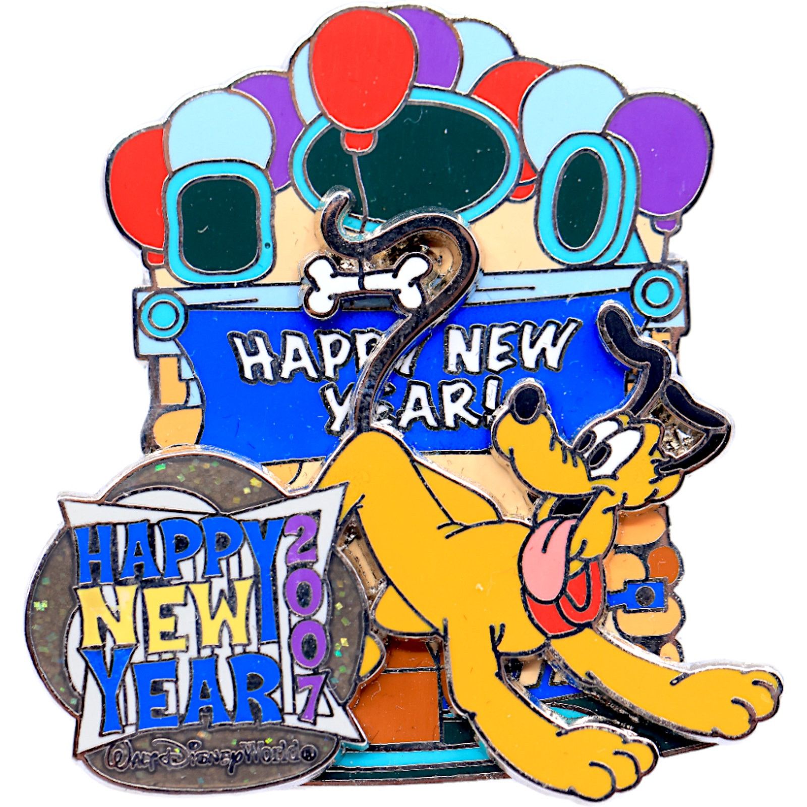 Disney Disney New Year 2007 Pluto Glitter Pin #2 - LE /1,500 Size ONE SIZE - 1 Thumbnail