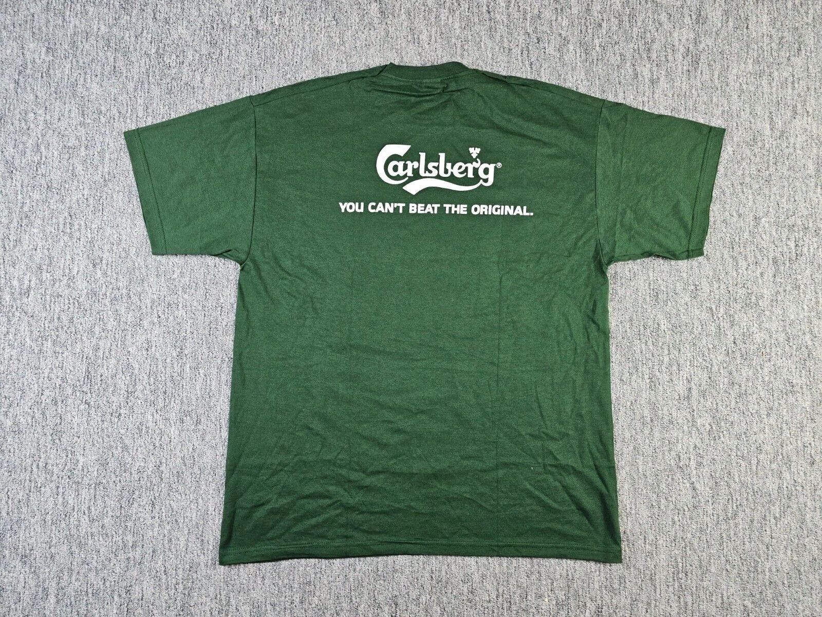 Fruit Of The Loom Carlsberg Beer Vintage Promo Graphic Tee Green Cotton XL Size US XL / EU 56 / 4 - 3 Thumbnail