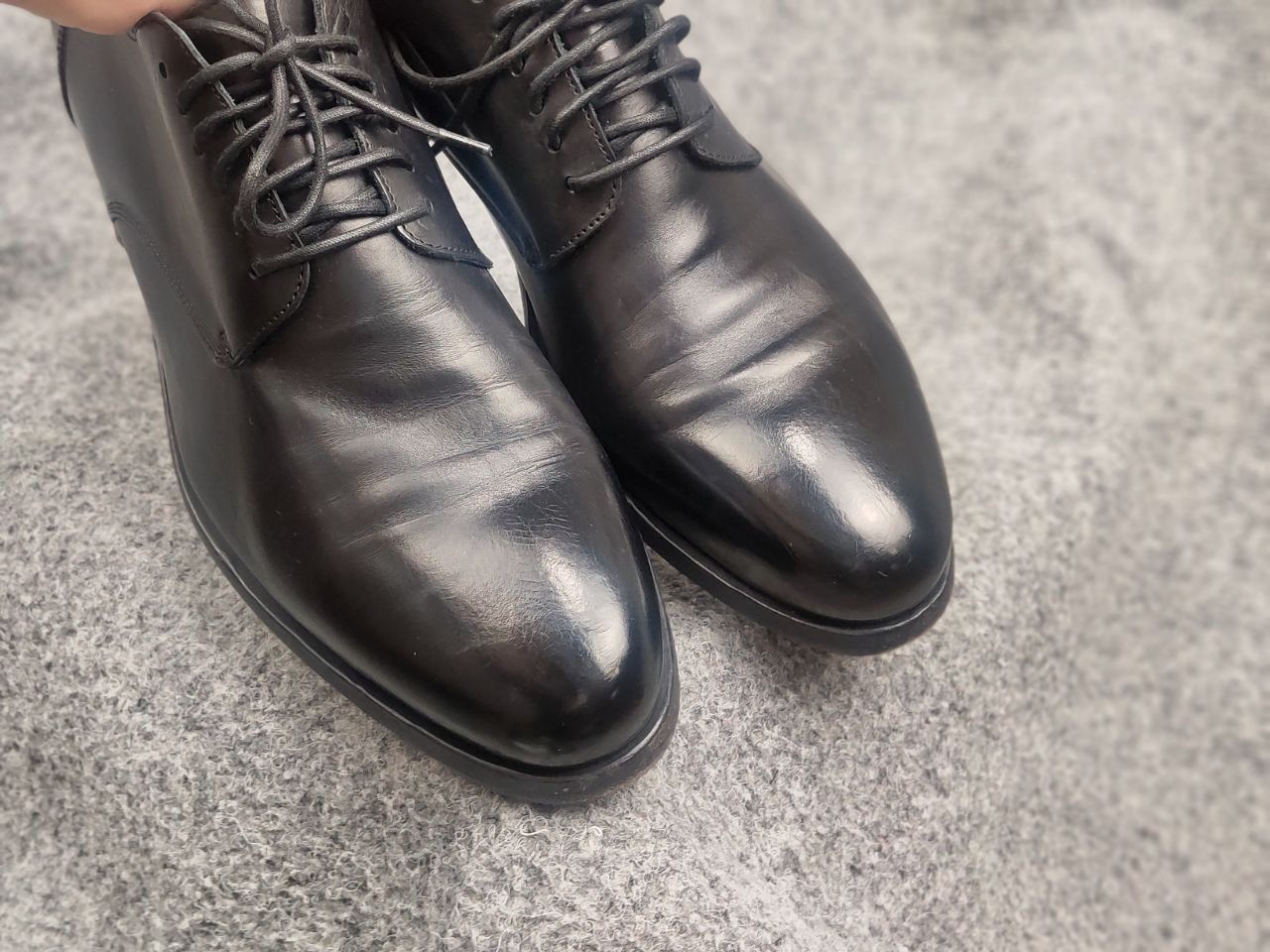 Pantanetti Pantanetti Design Black leather lace-up derby shoes Boots Size US 11 / EU 44 - 14 Thumbnail