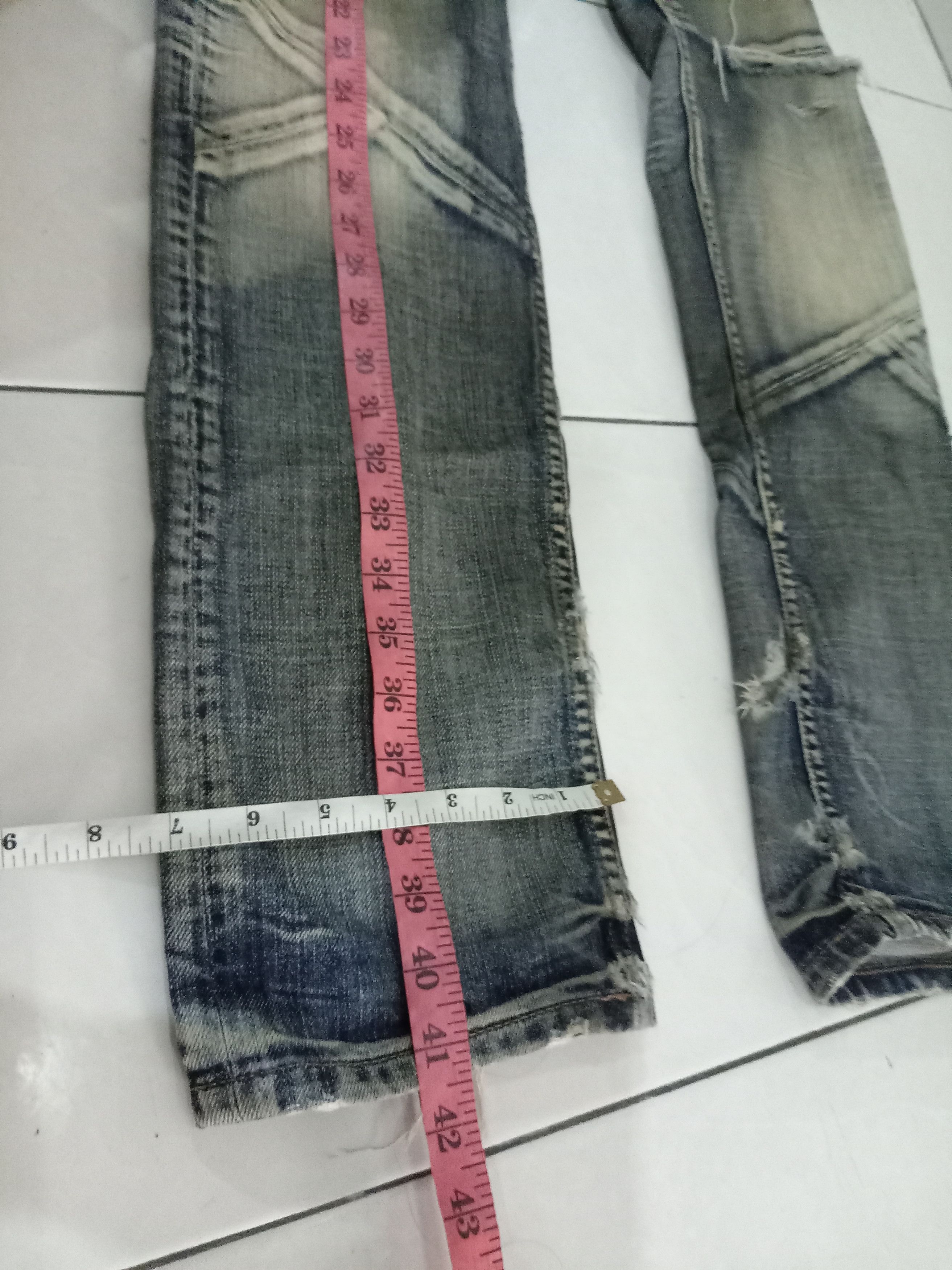 Japanese Brand EDGE RUPERT Distressed denim jeans Size US 30 / EU 46 - 11 Thumbnail