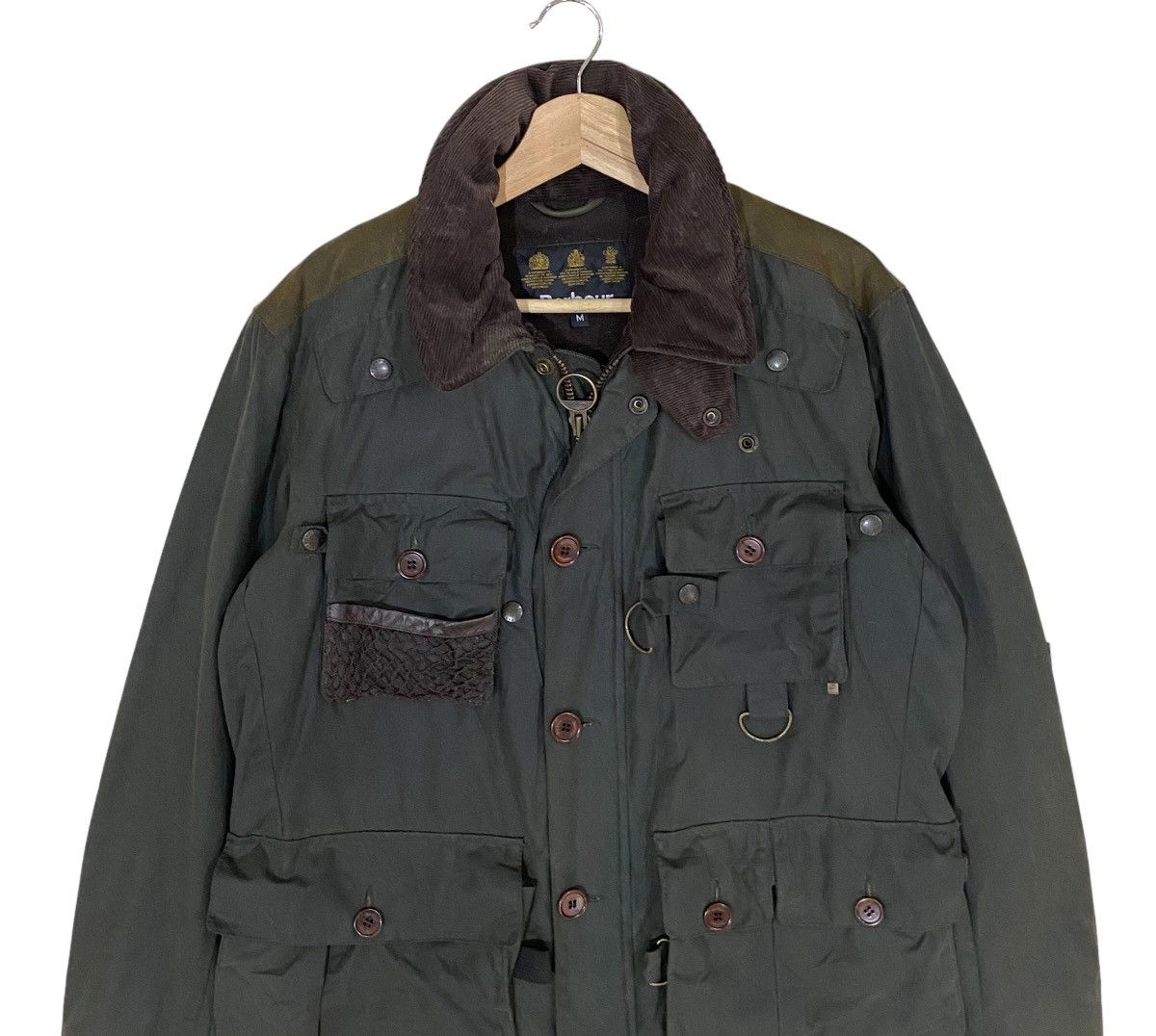 🔥BARBOUR TOKITO “SPEY FISHING' TACTICAL POCKET WAXED JACKET