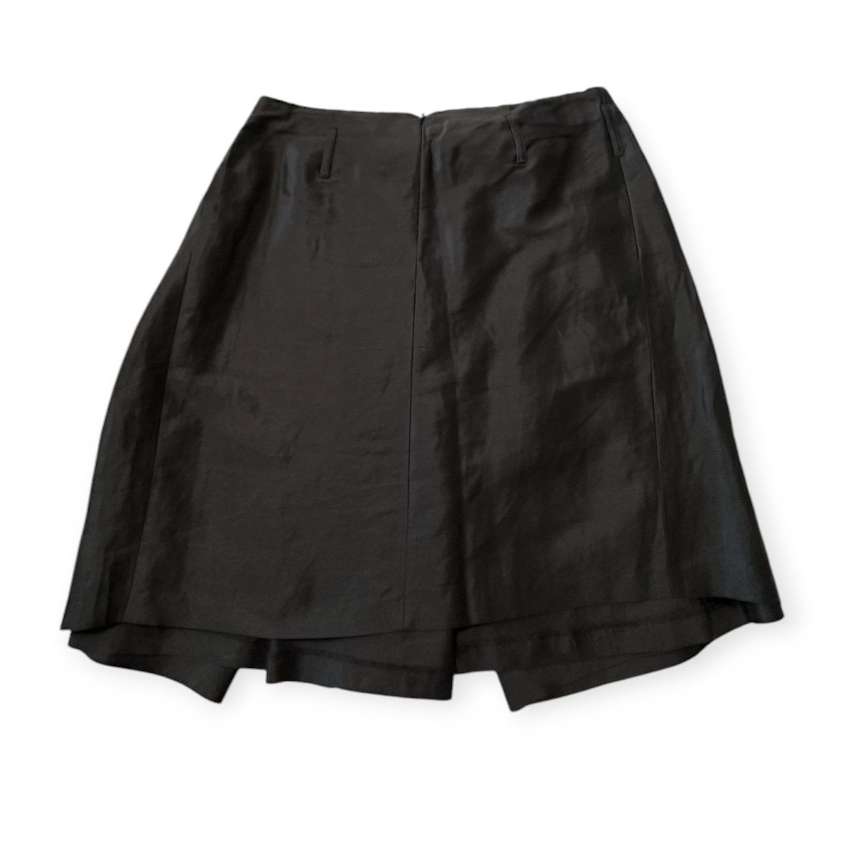 Dries Van Noten Dries Van Noten Black Faux Wrap A line Skirt, Size 40EU Size 28" / US 6 / IT 42 - 7 Thumbnail