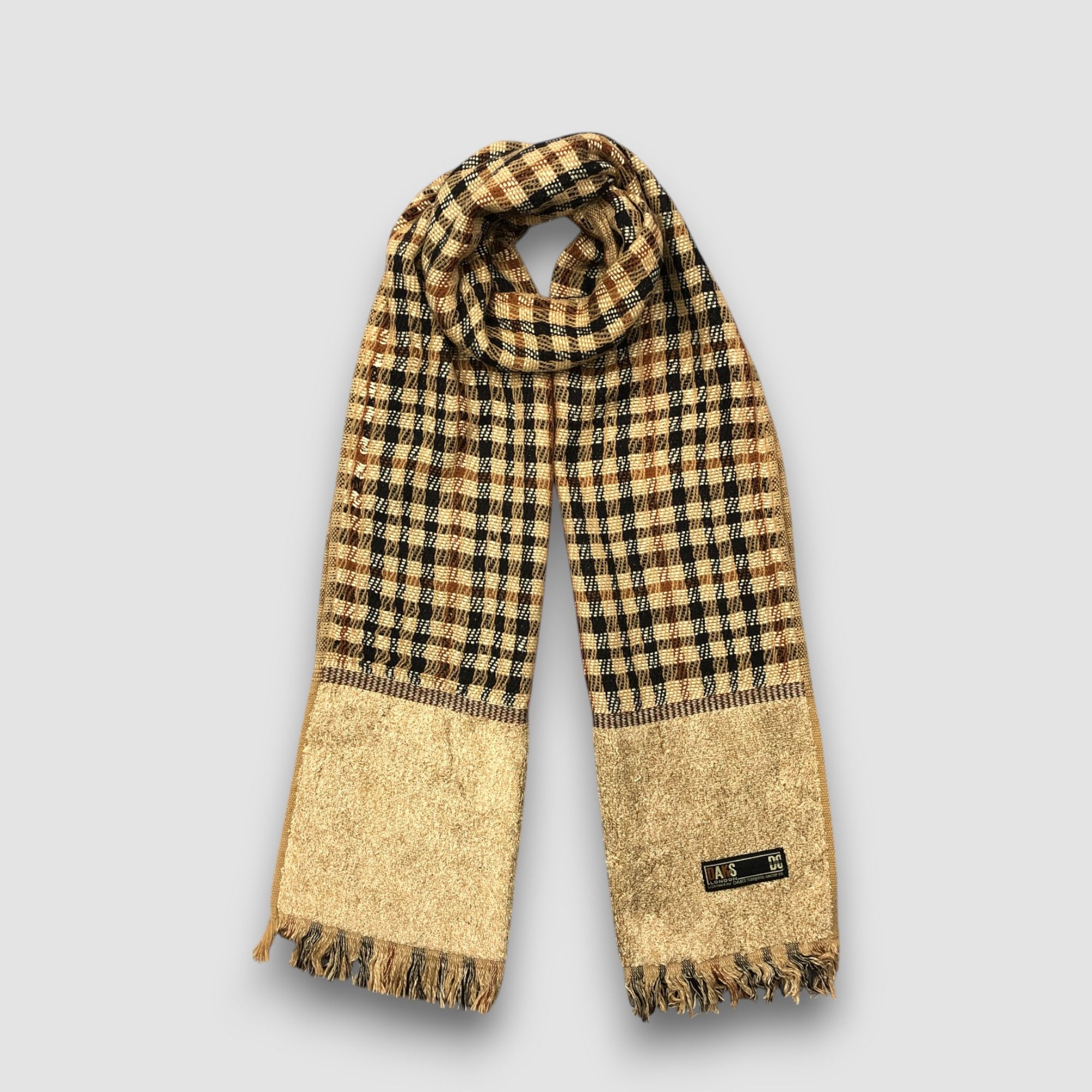 Japanese Brand NWT Vintage Elle Scarf Muffler Wool Ribbed Knit Scarves Size ONE SIZE - 1 Thumbnail
