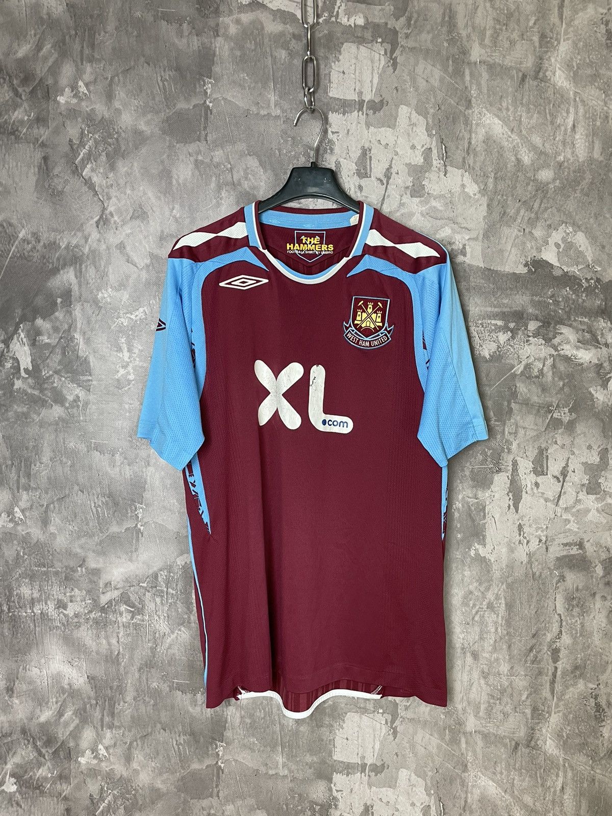 Umbro × Vintage WEST HAM UNITED 2008 2009 AWAY FOOTBALL SHIRT SOCCER JERSEY Size US M / EU 48-50 / 2 - 1 Thumbnail