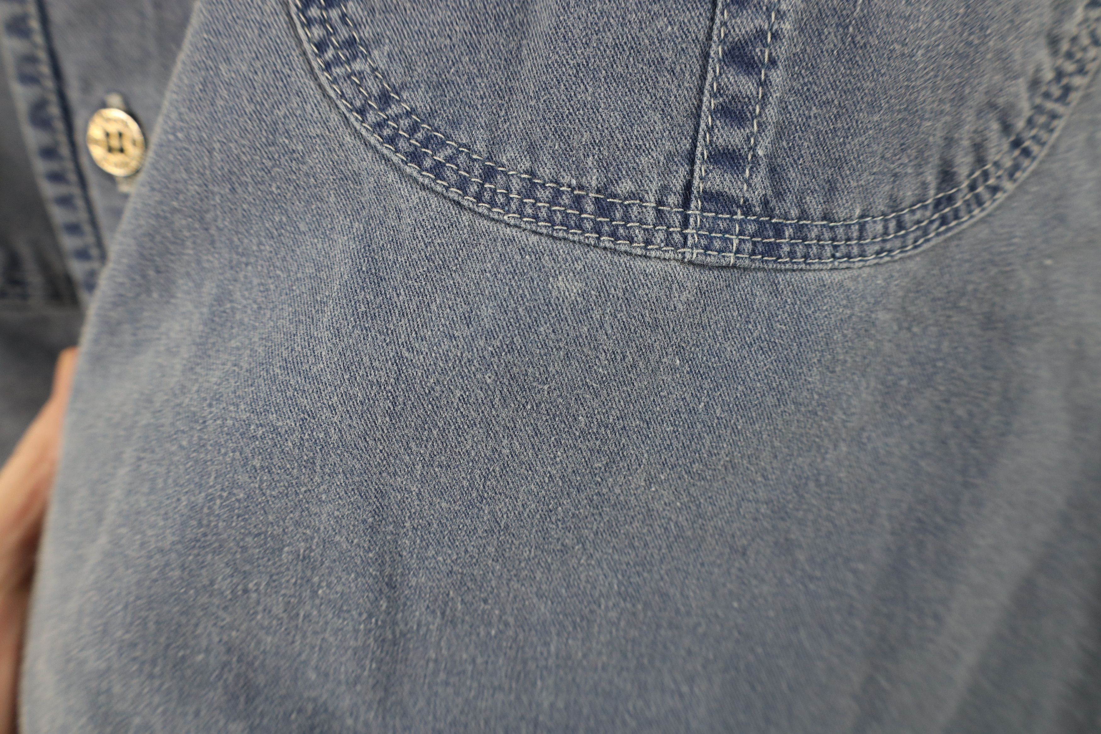 Levi's Vintage 90s Levis Stonewash Baggy Collared Button Shirt Blue Size US L / EU 52-54 / 3 - 5 Thumbnail