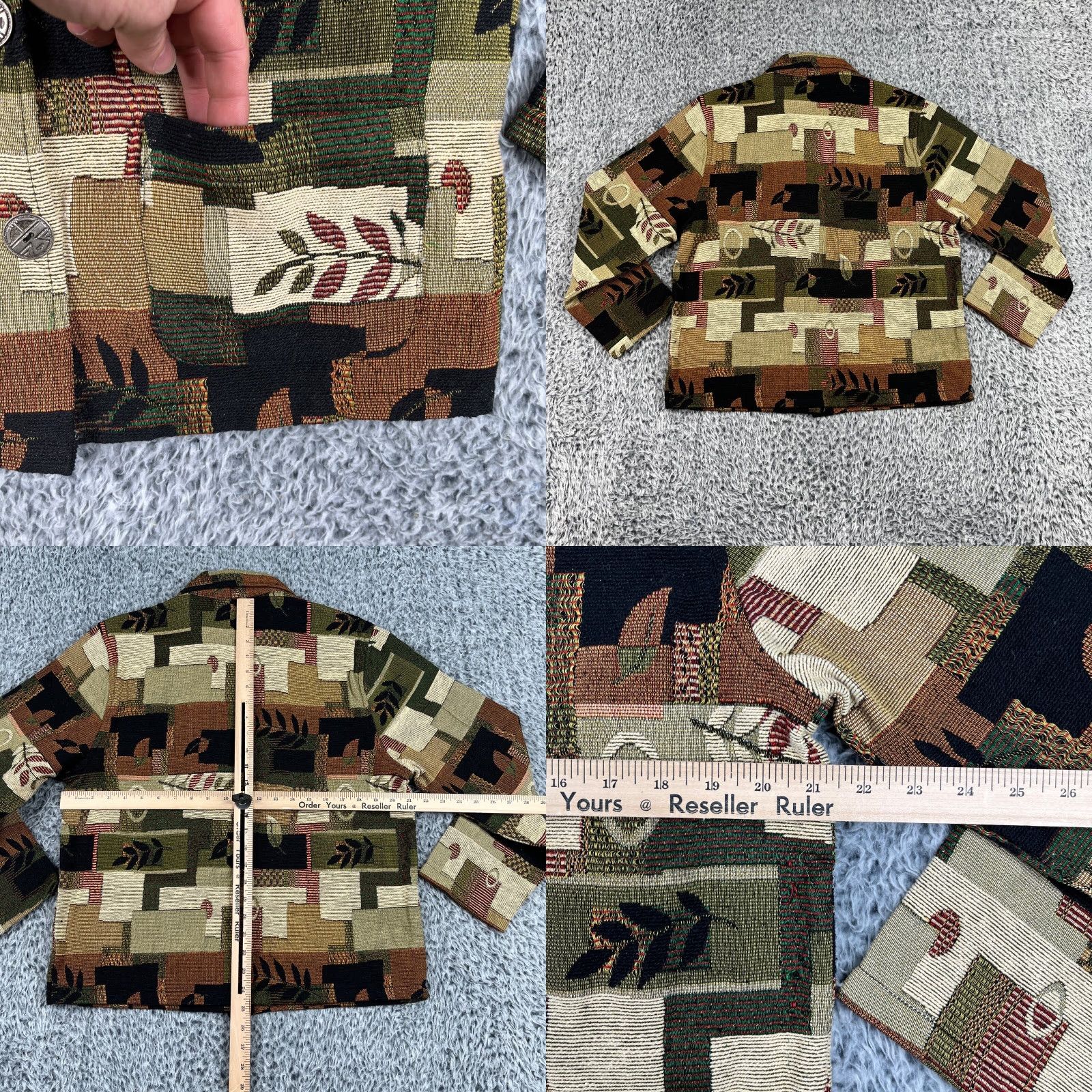 Vintage VINTAGE Jane Ashley Tapestry Jacket Womens Large Fall Autumn Patchwork Metal Button Size L / US 10 / IT 46 - 8 Thumbnail