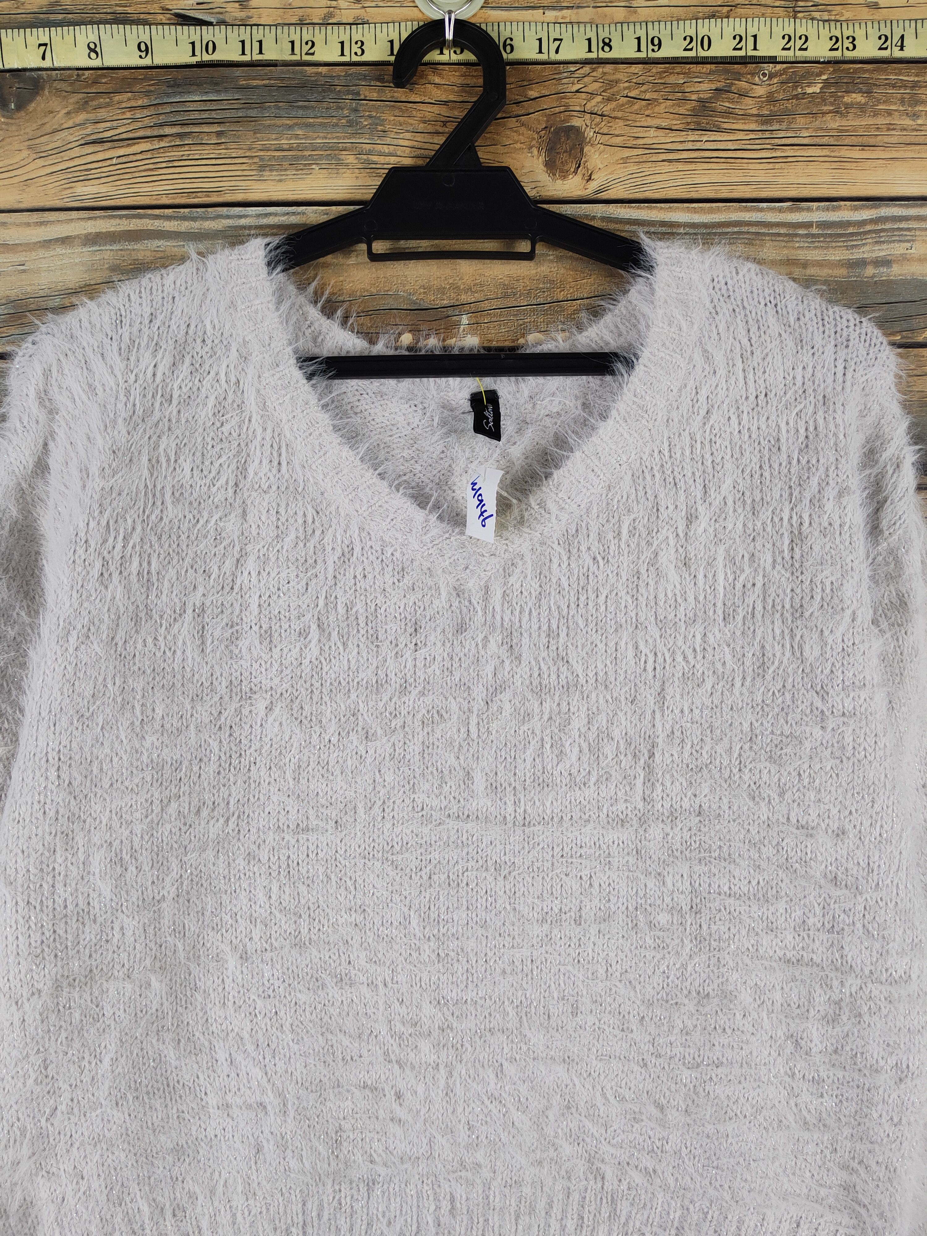 Japanese Brand Saltarse Gray Shag Shaggy Fur Mohair Knitwear #W1946 Size S / US 4 / IT 40 - 2 Thumbnail