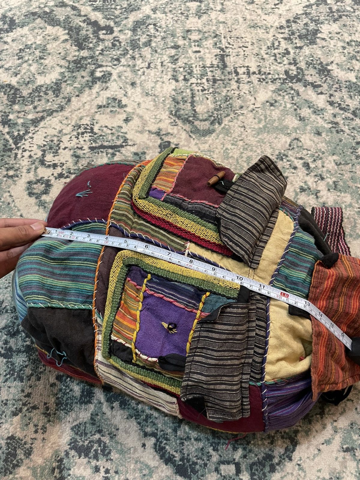 Handmade × Japanese Brand Sashiko Boro Hand Made Inspired Bag Size ONE SIZE - 15 Thumbnail