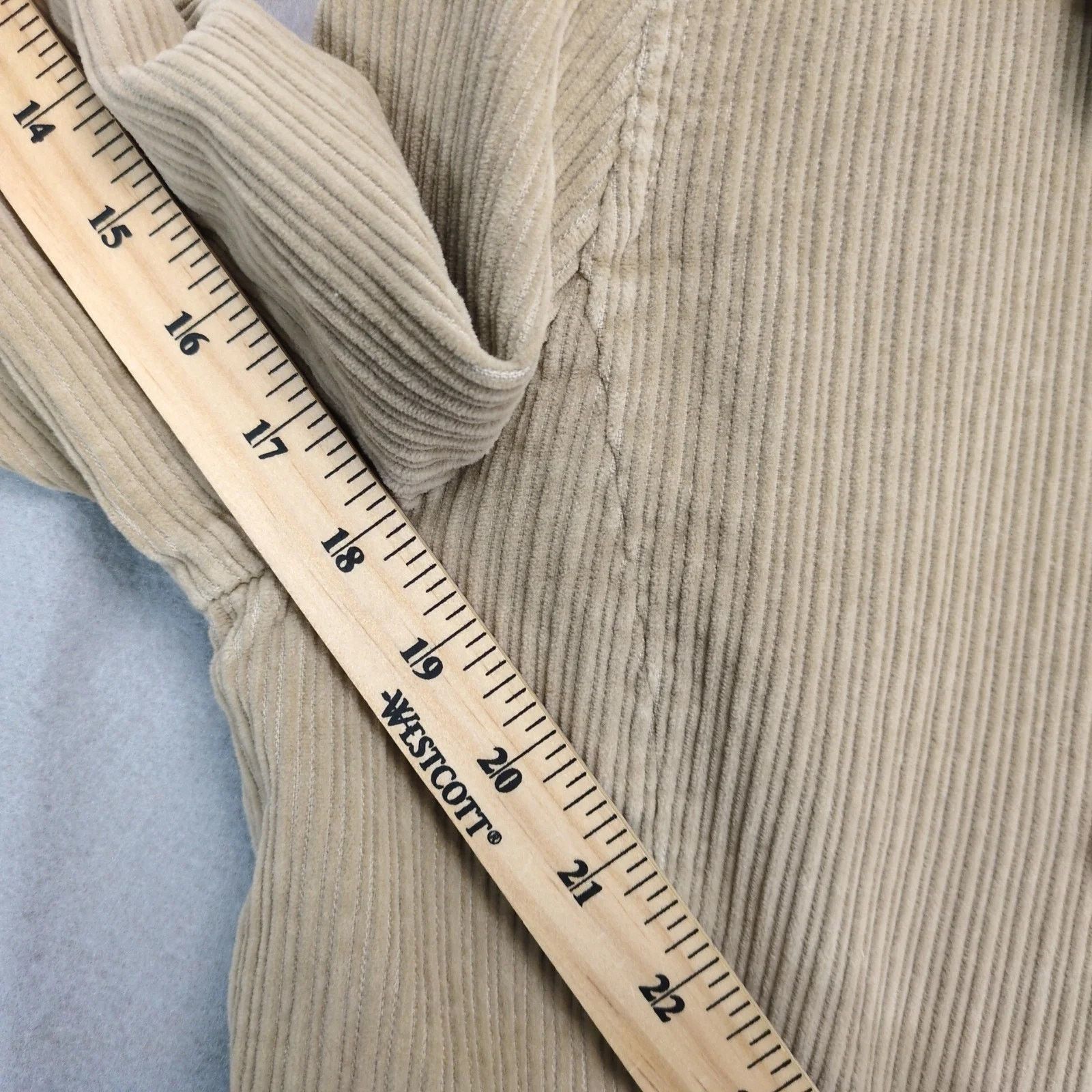 Izod IZOD Beige Corduroy Double Breasted Pea Coat Women's L Size L / US 10 / IT 46 - 6 Thumbnail