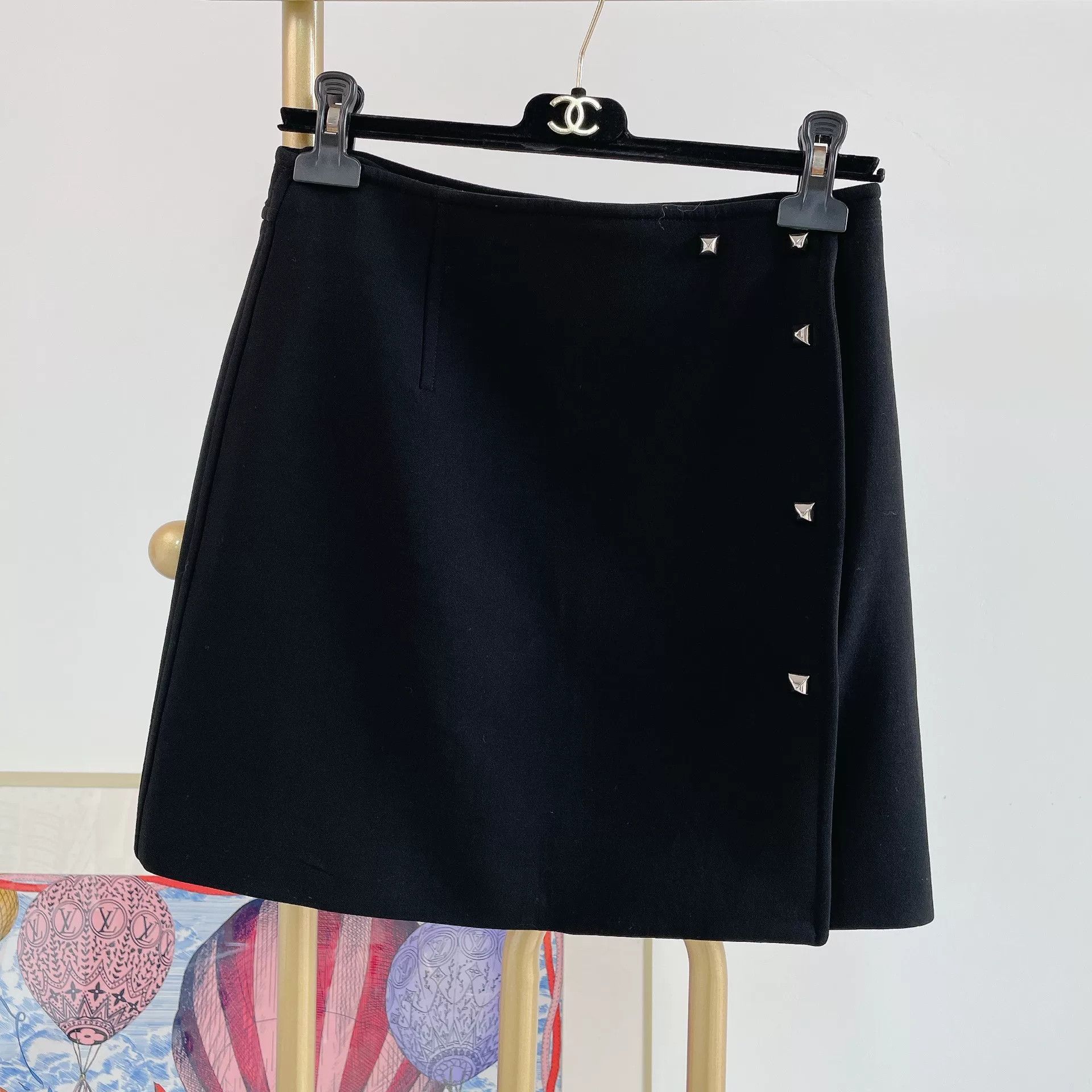 Hermes Black Knee-Length Skirt Size 38