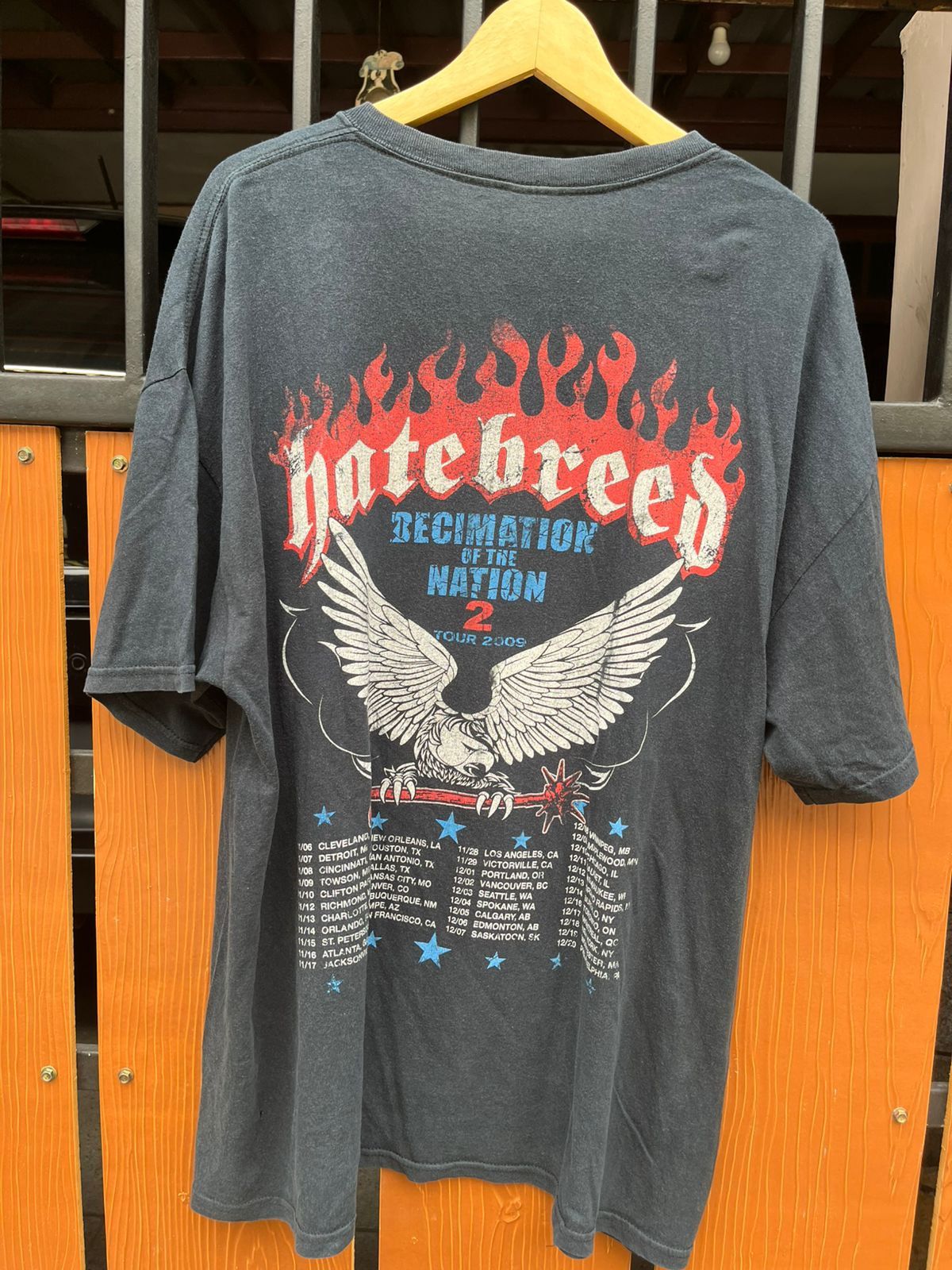 Band Tees Band Tees HateBreed Decimation of Nation Tour 2009 tee shirt Size US XL / EU 56 / 4 - 2 Thumbnail