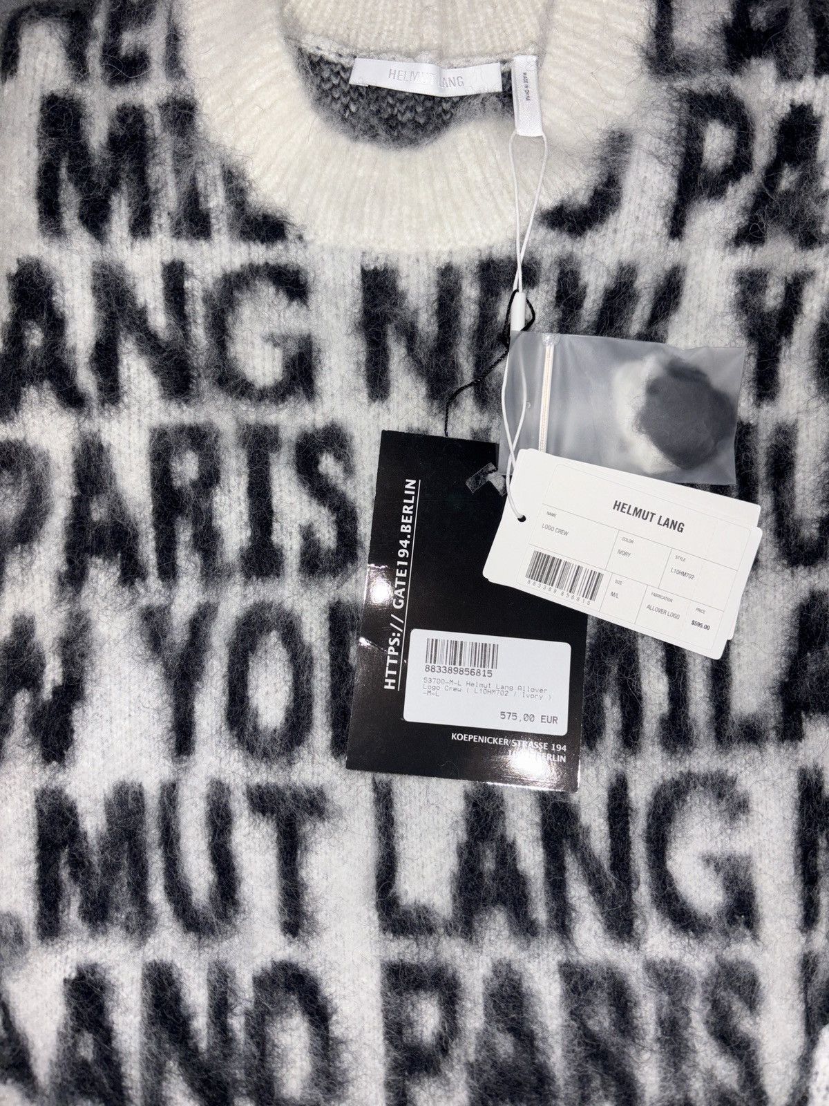 Helmut Lang Helmut Lang Al Lover Logo Crew Size US M / EU 48-50 / 2 - 1 Thumbnail