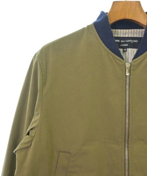 Comme des Garcons Homme Jacket Blouson Cotton Nylon Zip Up Inseam Pocket Khaki Size US XS / EU 42 / 0 - 4 Thumbnail