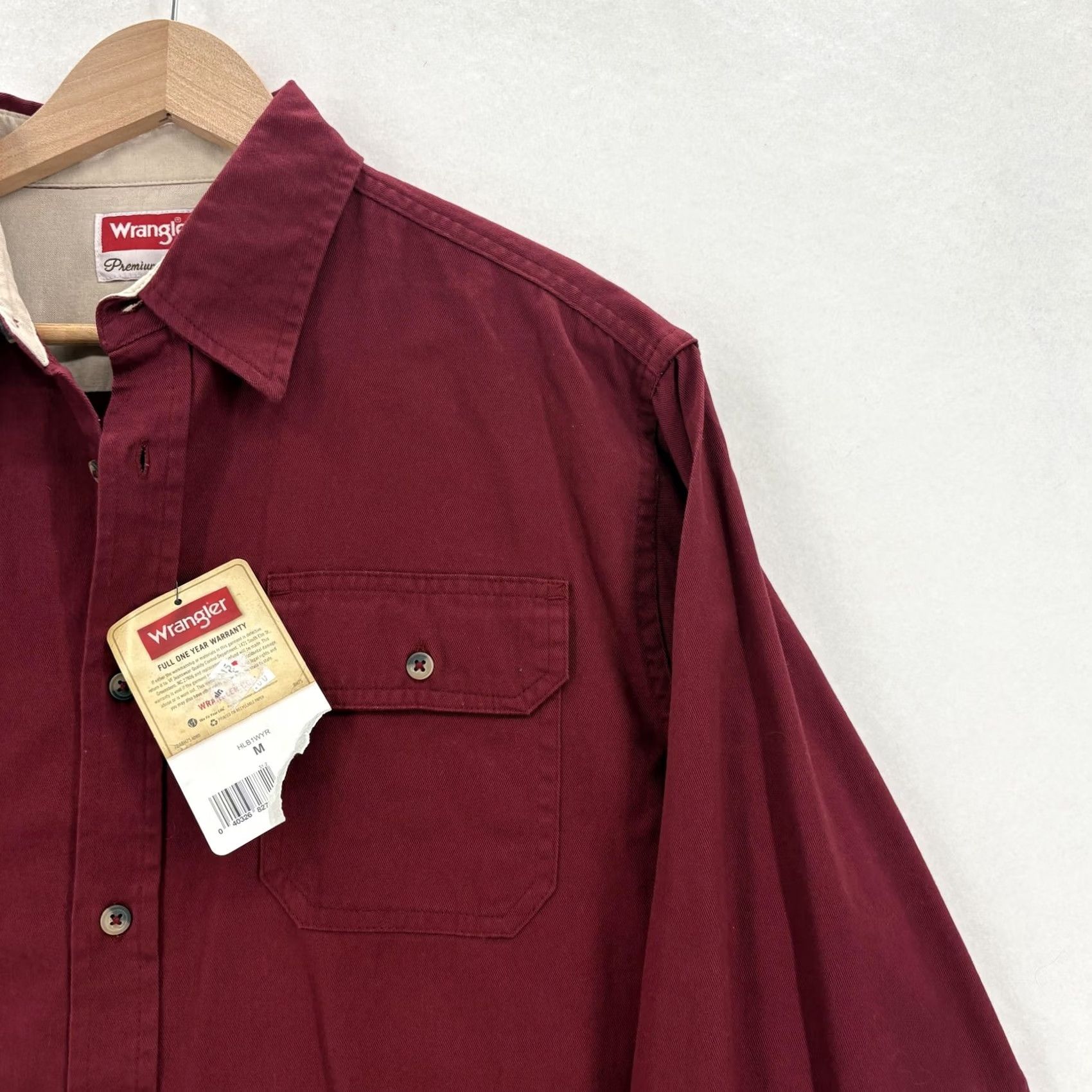Wrangler Wrangler Shirt Mens M Red Long Sleeve Button Up Relaxed Fit Cotton NWT Vintage? No Size US M / EU 48-50 / 2 - 2 Thumbnail