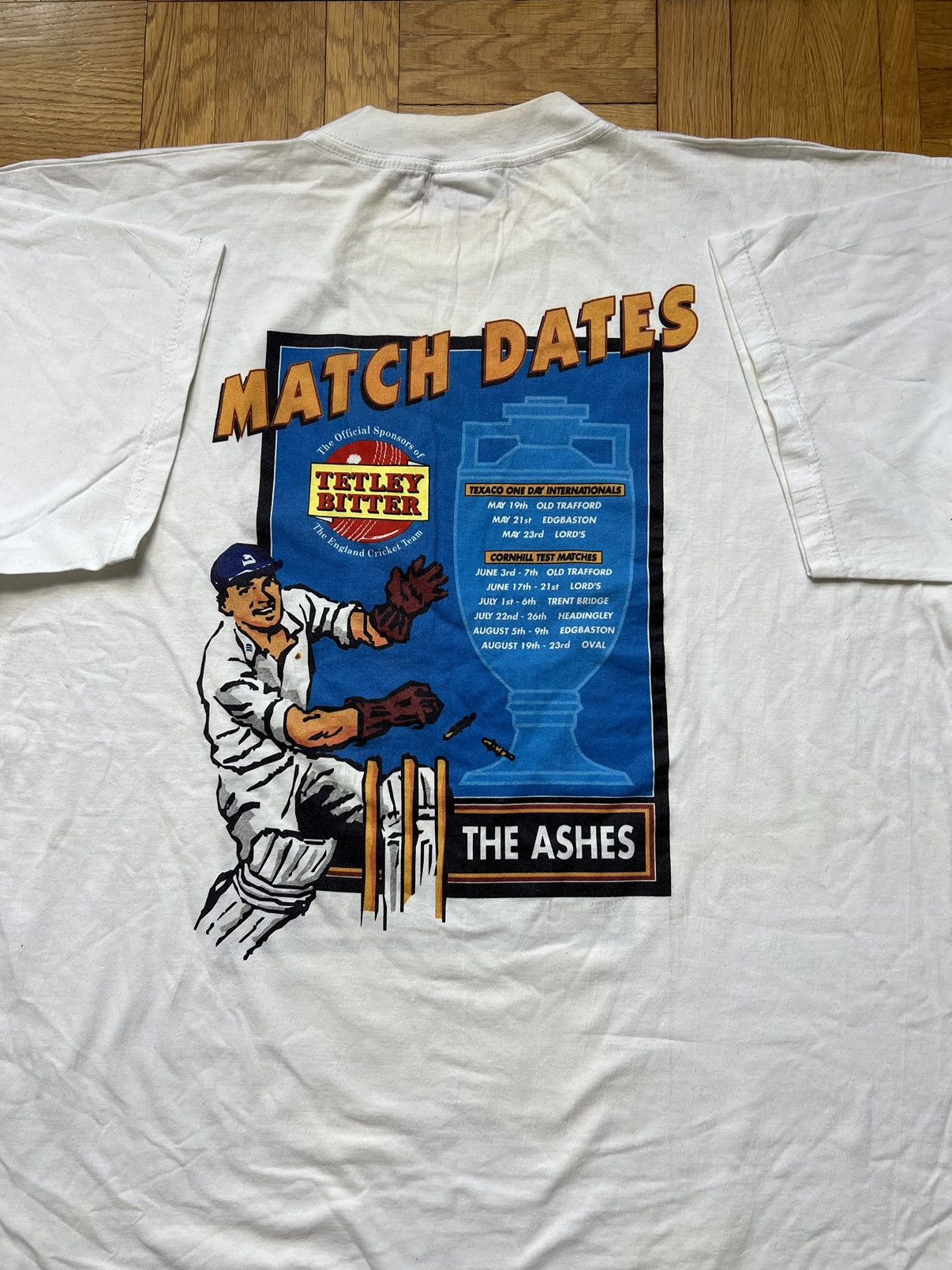 Vintage Tshirt Cricket England 1993 Vintage Rare Size US XL / EU 56 / 4 - 4 Thumbnail