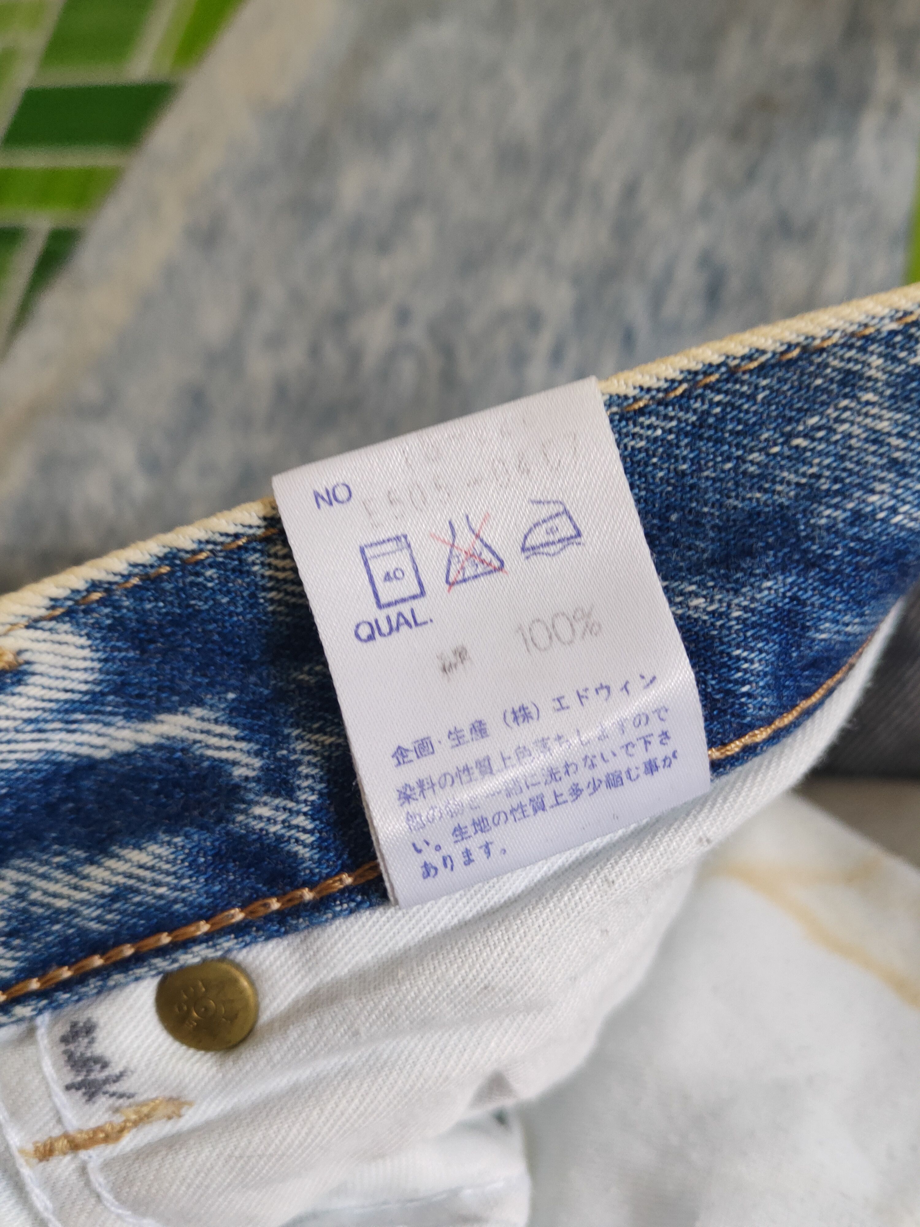 Edwin Edwin Blue Faded Distressed Ripped Jeans #S2360 Size US 27 - 14 Thumbnail