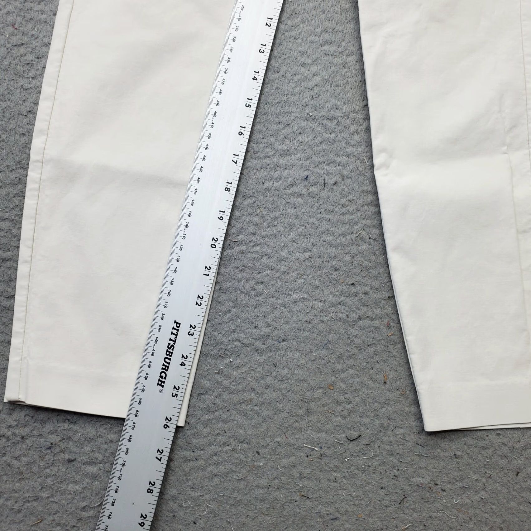 Rag & Bone Rag & Bone White Stretch Ankle Pants Womens Size 6 Flat Front Straight Back Zip 26 Inseam Size 28" / US 6 / IT 42 - 4 Thumbnail