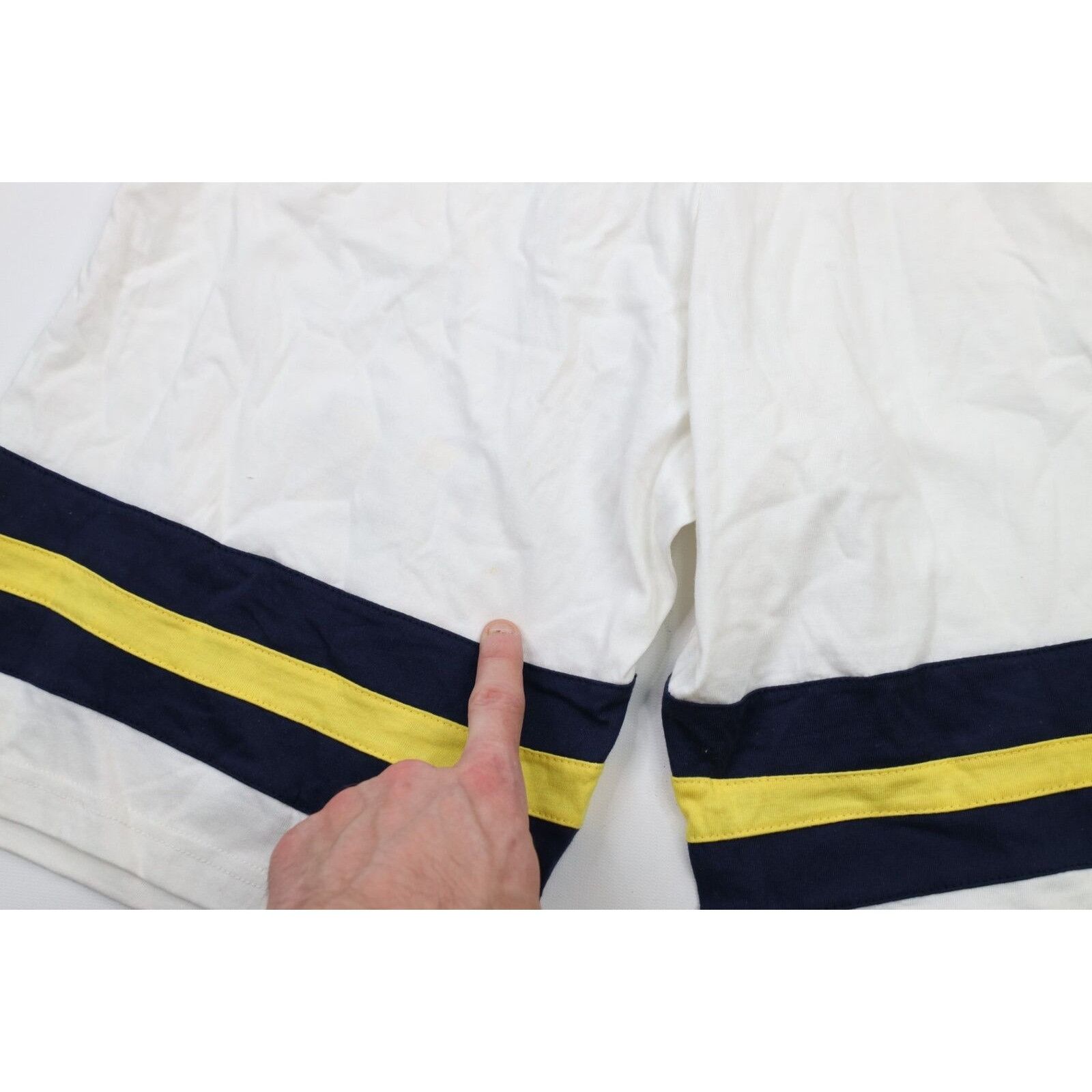 Vintage Deadstock Vintage 90s Striped University of Michigan Shorts Size US 36 / EU 52 - 10 Thumbnail