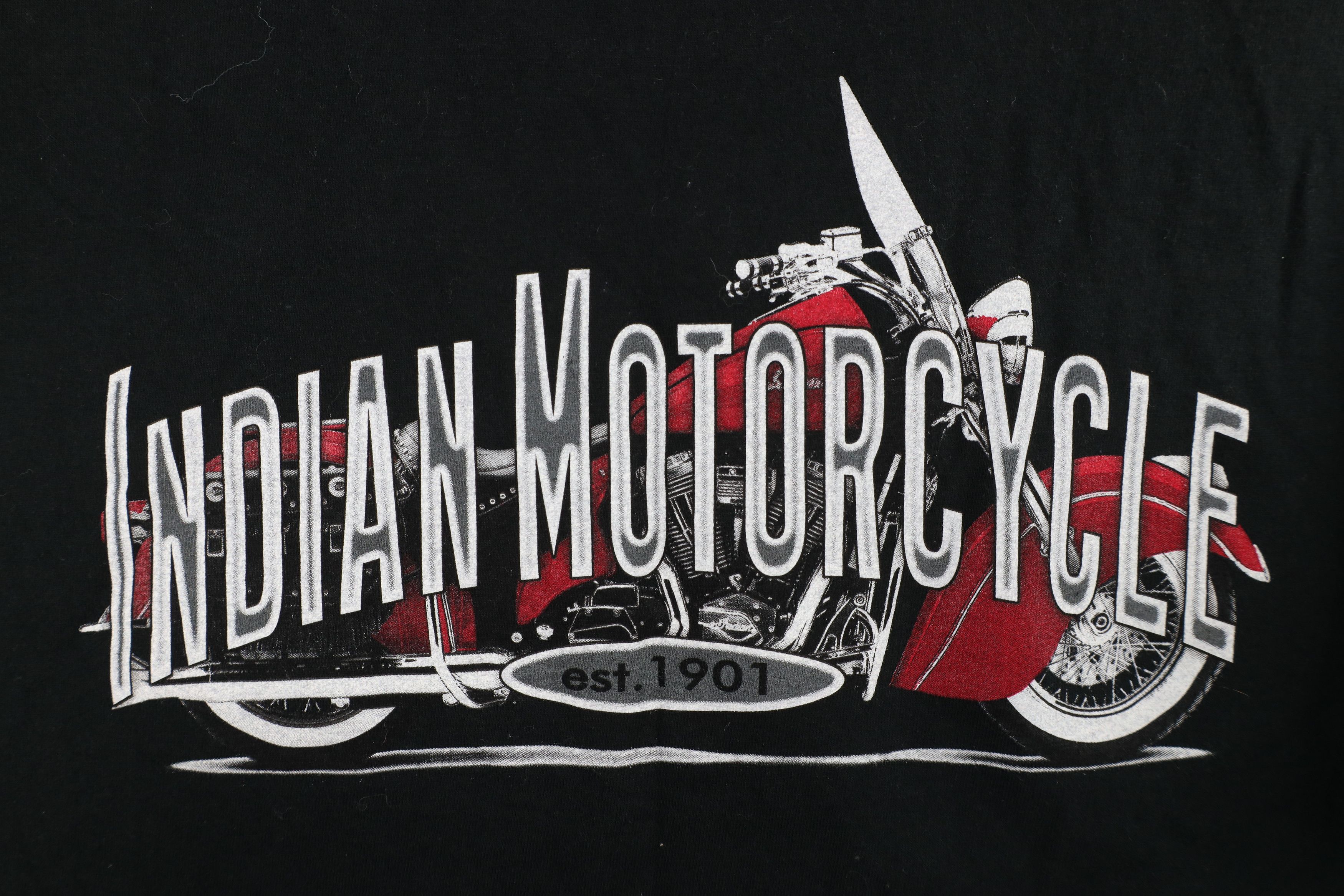 Vintage Vintage 90s Worlds Finest Indian Motorcycle T-Shirt Black Size US M / EU 48-50 / 2 - 9 Thumbnail