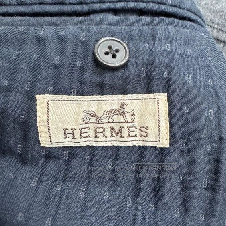 Hermes Hermes Embossed Stripe Wool Blazer. Size US L / EU 52-54 / 3 - 5 Thumbnail