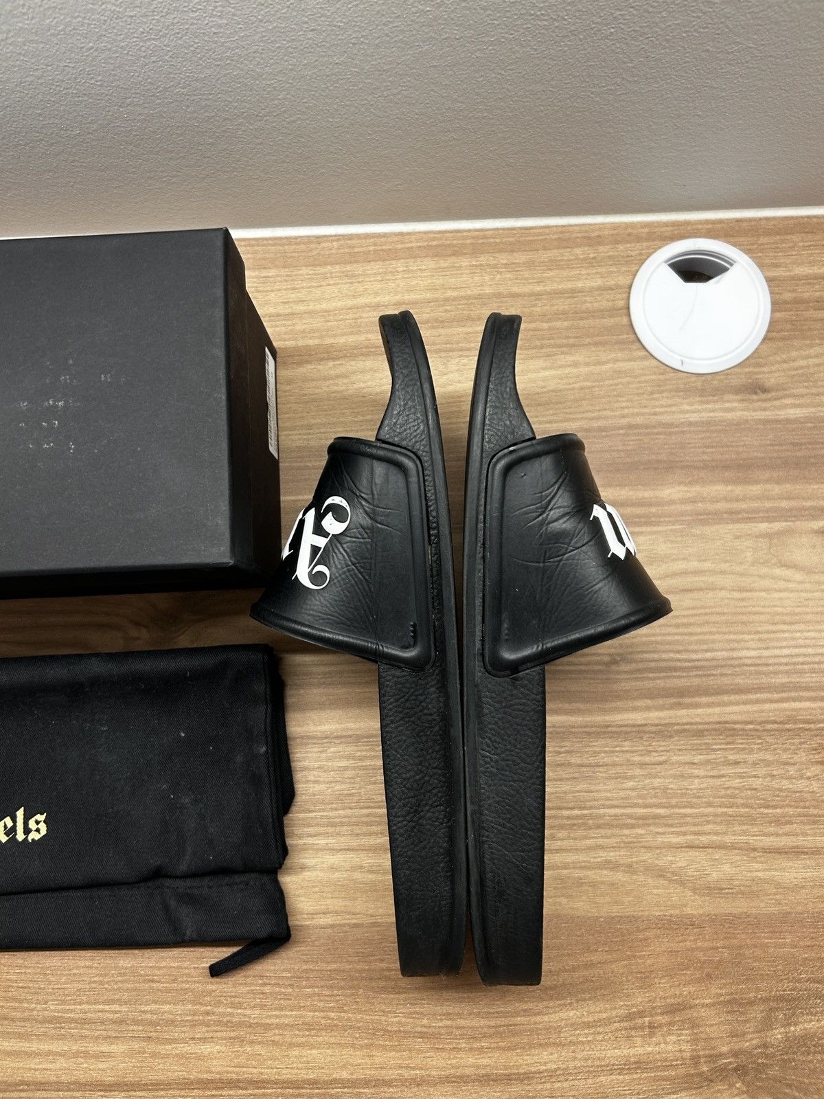 Marni Black Fur Mule Slides