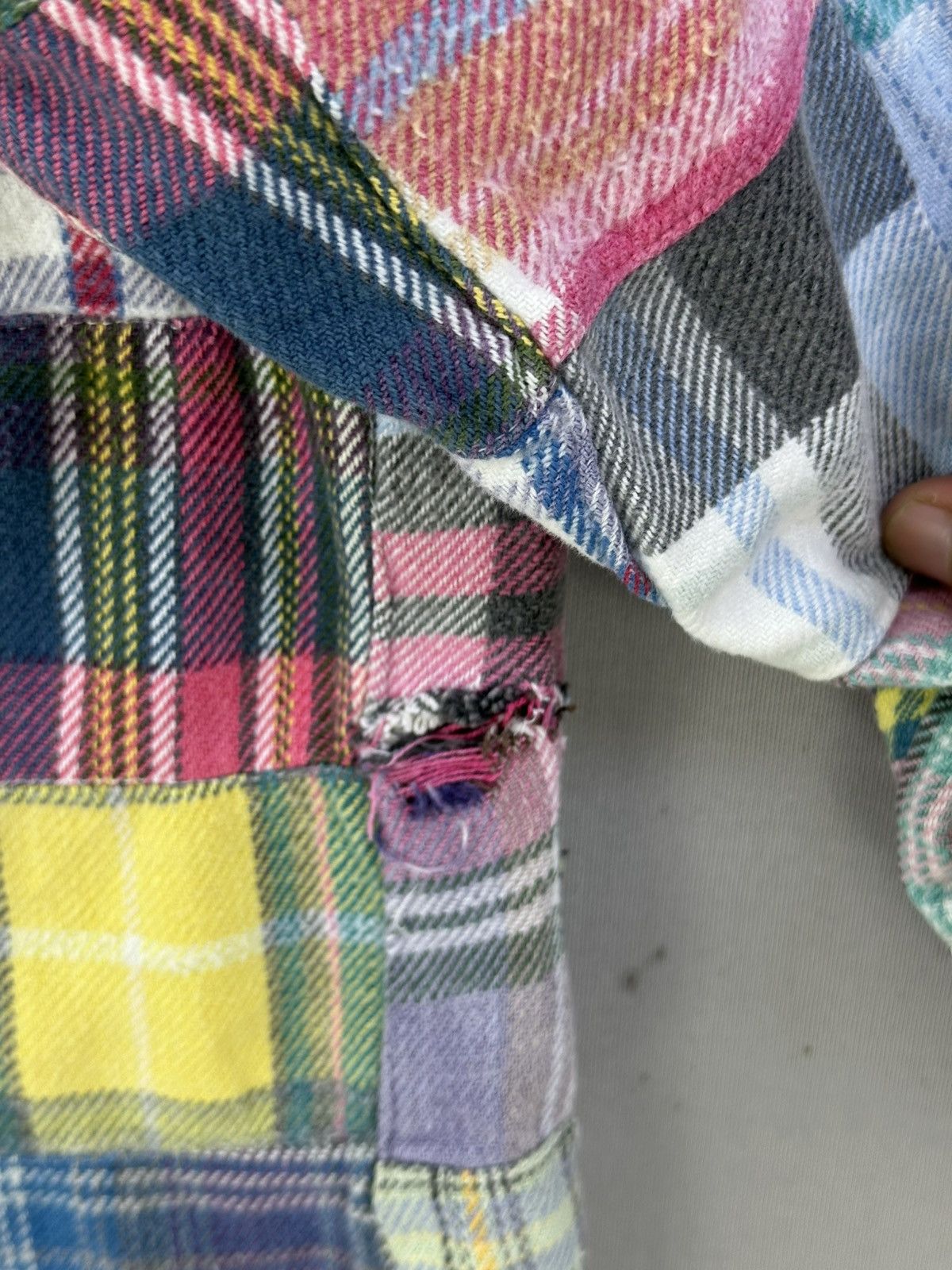 Japanese Brand Patchwork Flannel Shirt Button Up by Catherine Museum Size US L / EU 52-54 / 3 - 10 Thumbnail