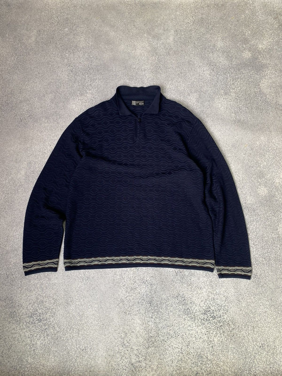 Missoni × Vintage Vintage Missoni Sport Navy Sweater Size US L / EU 52-54 / 3 - 2 Thumbnail