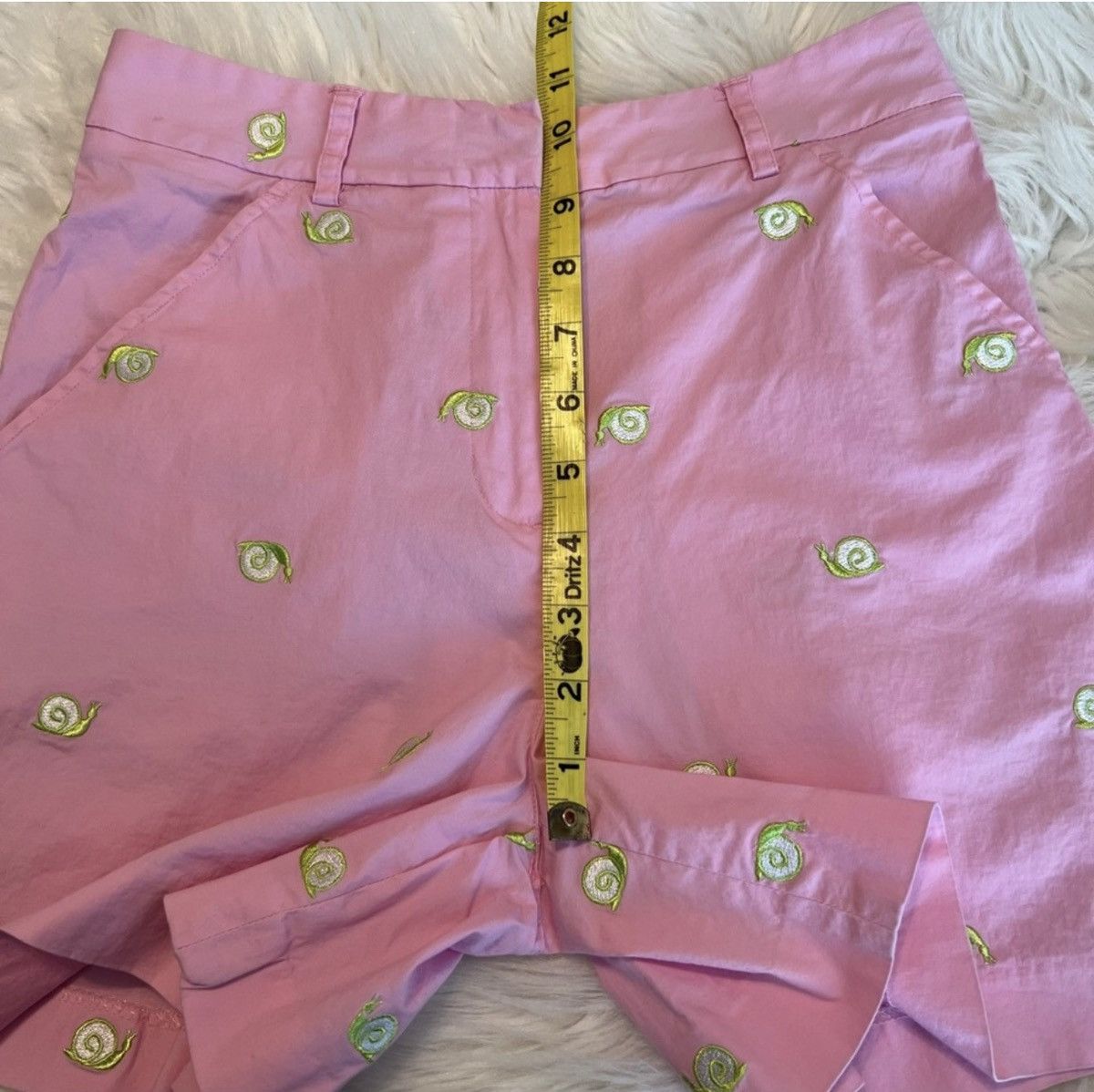Lilly Pulitzer VTG White Label Lilly Pulitzer Chino Shorts snail SZ 2 Pink Size 26" / US 2 / IT 38 - 6 Thumbnail