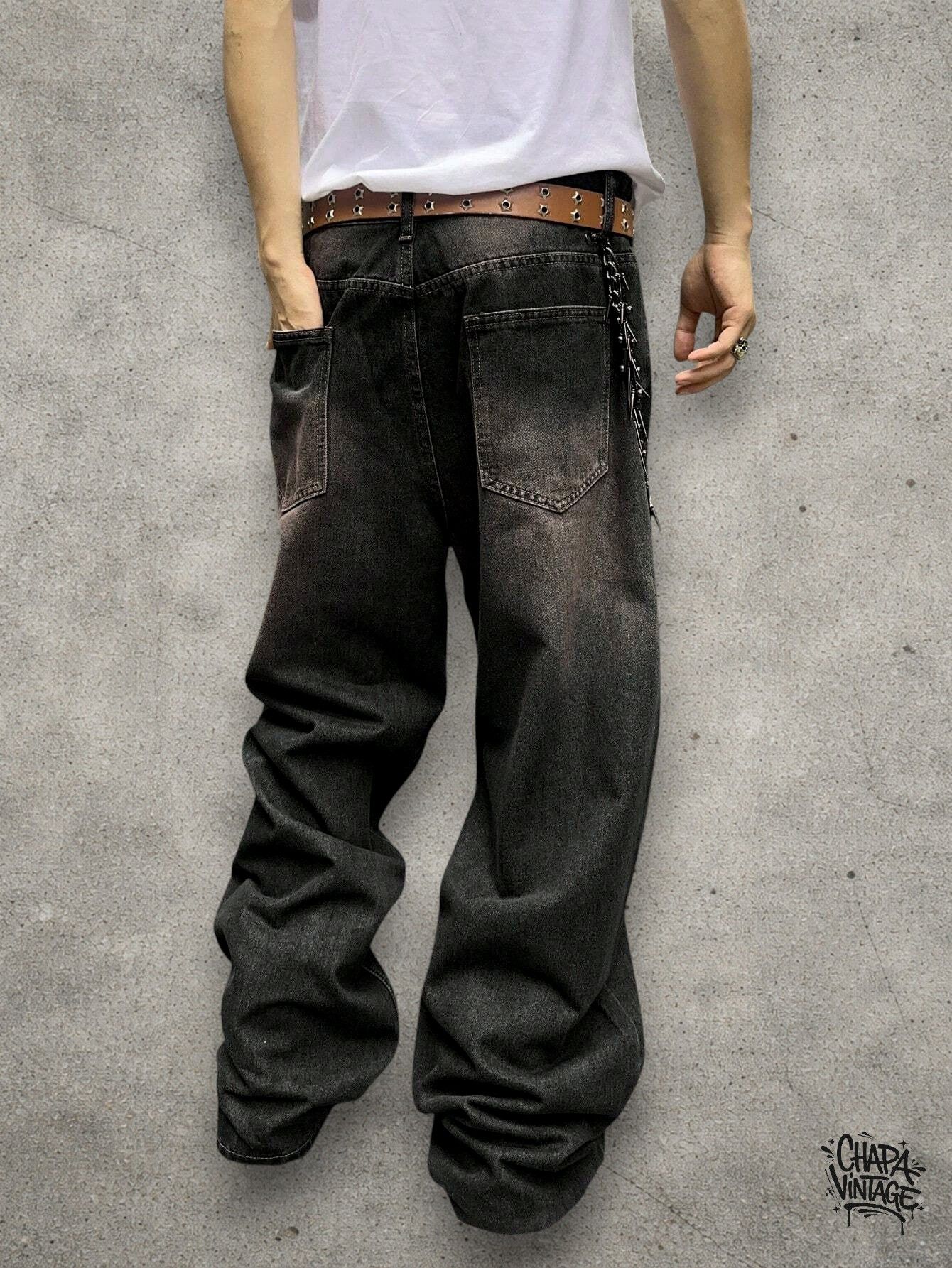 Vintage Baggy dark gray jeans Size US 32 / EU 48 - 4 Thumbnail