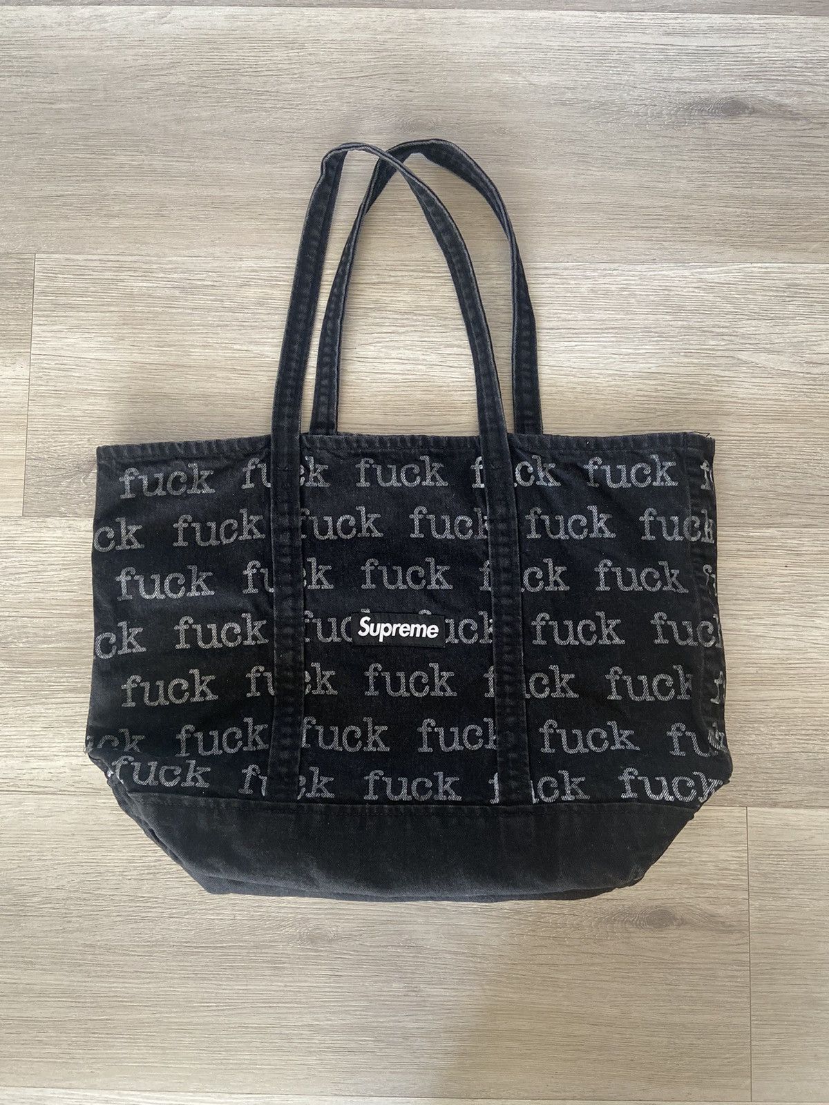 【美品】シュプリーム Supreme／fuck／トートバッグ／ブラック Supreme - Fuck Denim Tote - UG.SHAFT