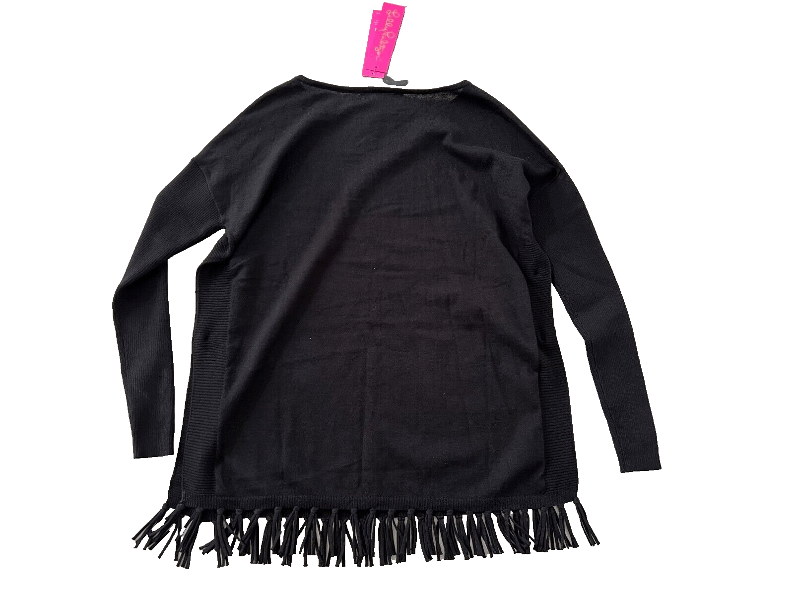 Lilly Pulitzer Lilly Pulitzer Ramona Fringe Sweater Black ( XXS ) Size XXS / US 00 / IT 34 - 6 Thumbnail