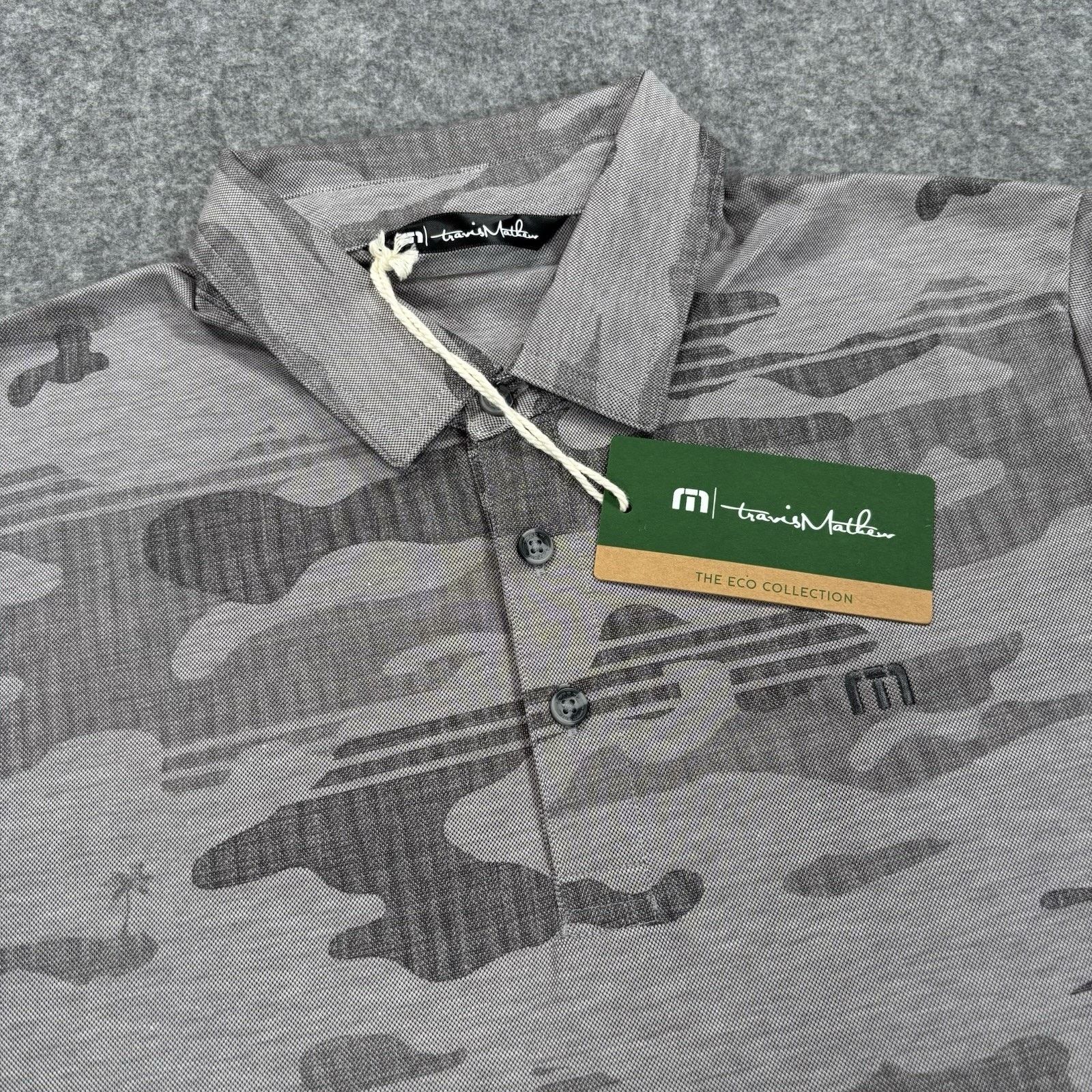 TravisMathew Travis Mathew Beachside Stealth Polo Men’s Small Gray Camo Size US S / EU 44-46 / 1 - 3 Thumbnail