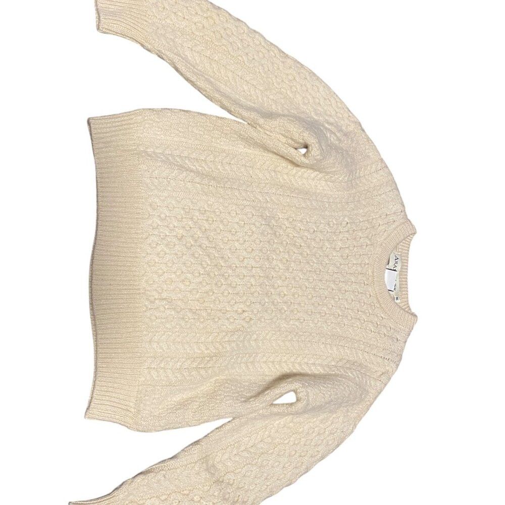 Other Vintage Aran Mor 100% Merino Wool Cable Knit Sweater White Size US M / EU 48-50 / 2 - 3 Thumbnail