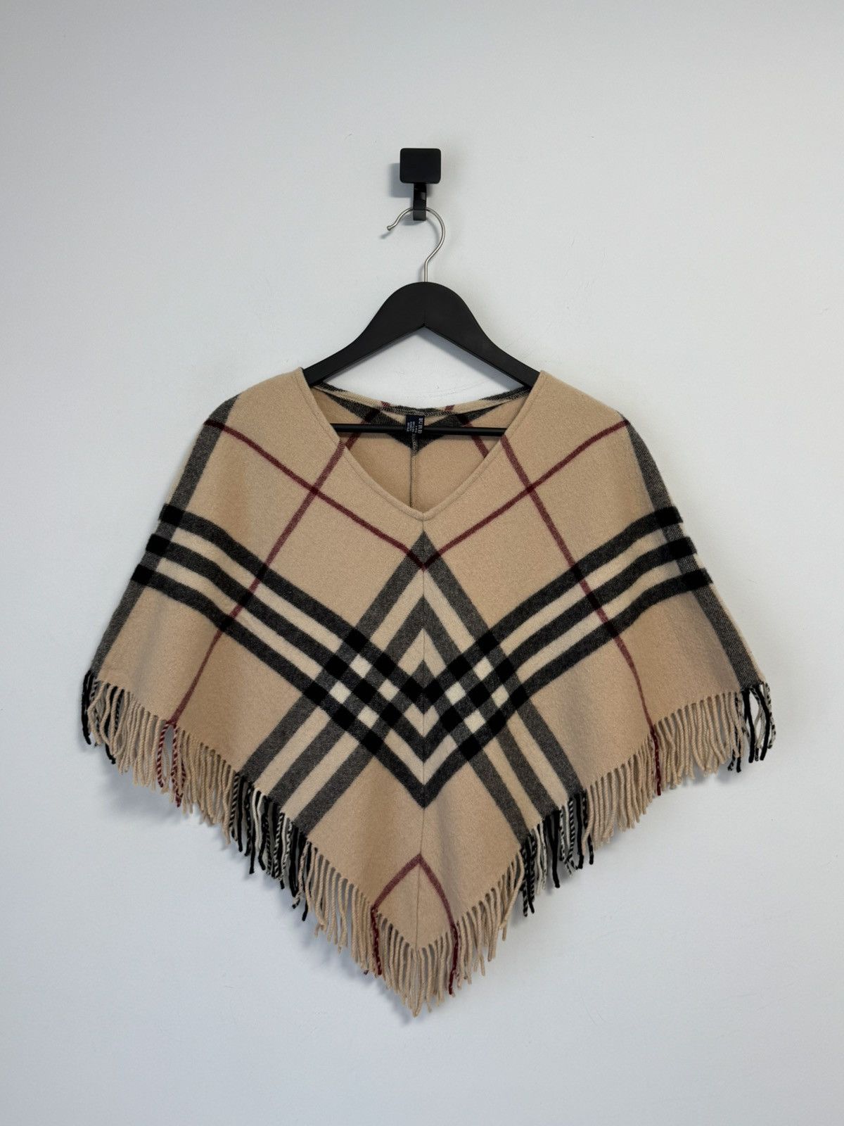 Burberry Burberry London Nova Check Poncho Cape Merino Wool& Cashmere Size L / US 10 / IT 46 - 1 Thumbnail