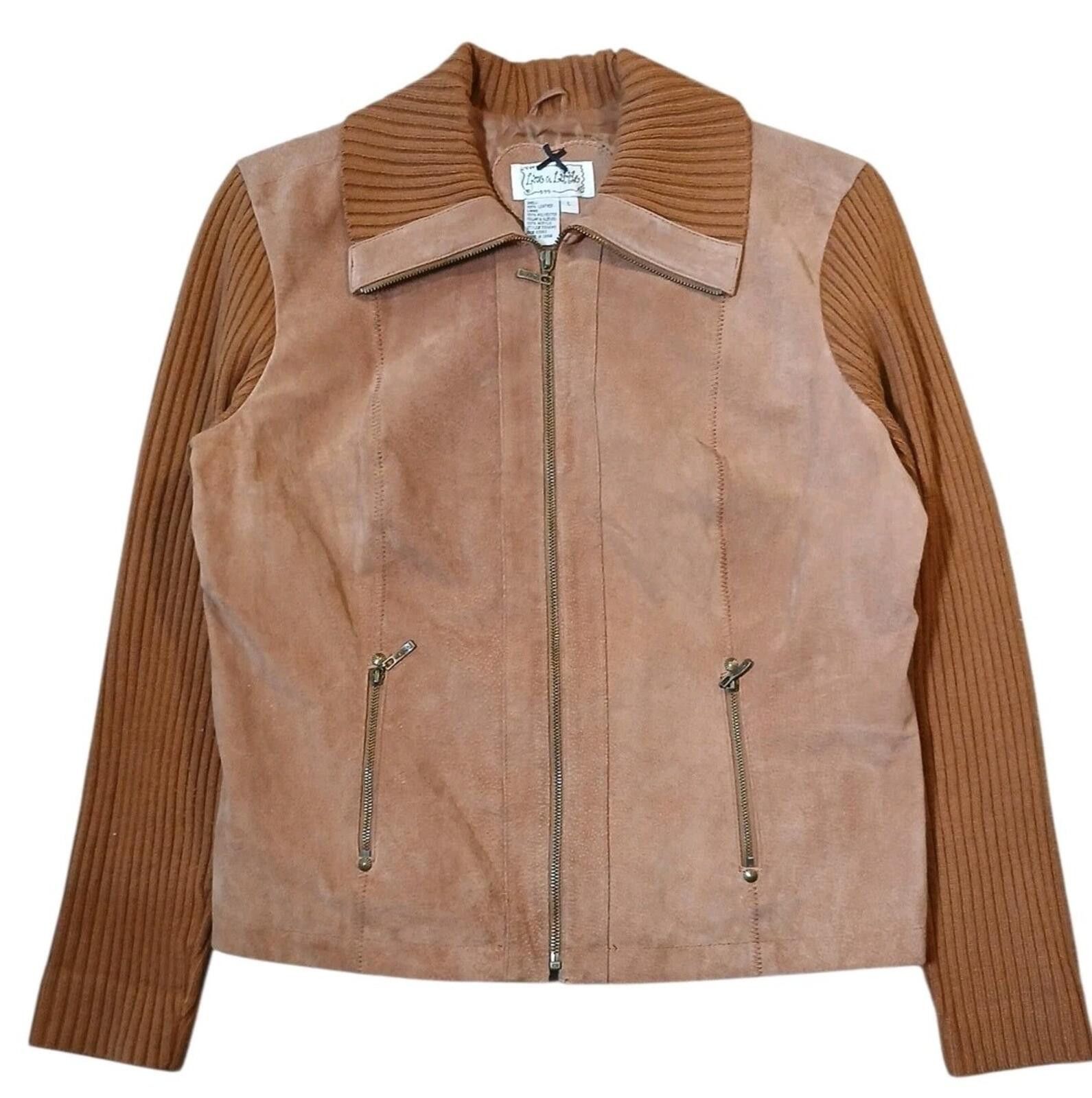 Other Live A Little suede ribbed knit jacket women's Size Large Size L / US 10 / IT 46 - 1 Thumbnail