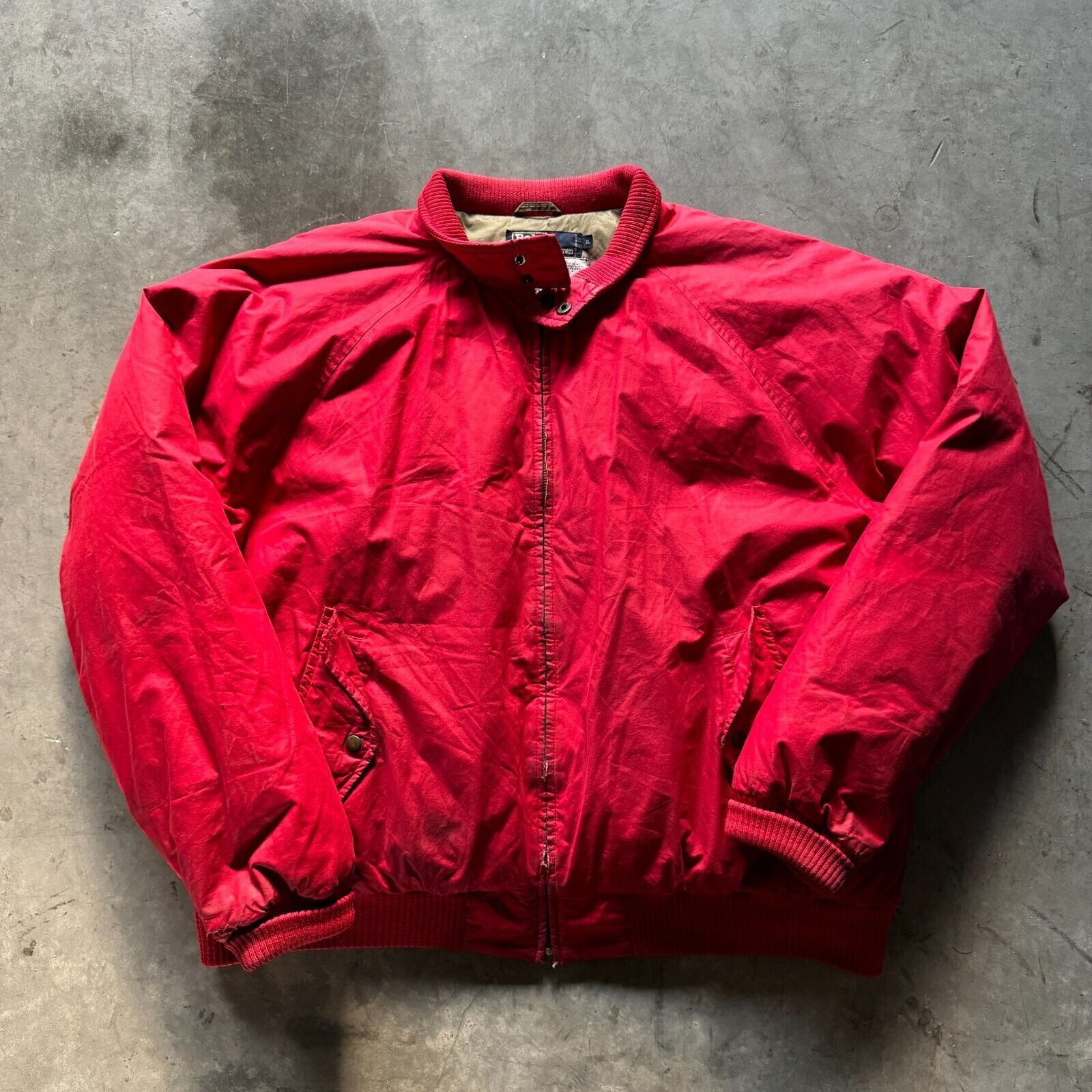 Vintage 90s Polo Ralph Lauren Puffer Goose Down Waxed Jacket