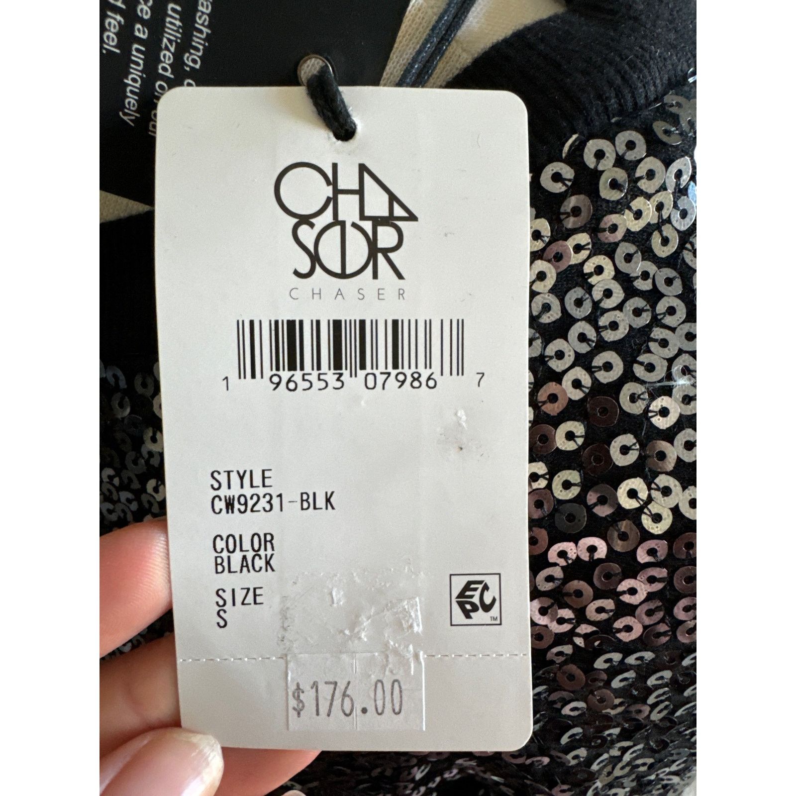 Chaser Brand CHASER Cotton Fleece Allover Sequin Crewneck Pullover Size S / US 4 / IT 40 - 5 Thumbnail