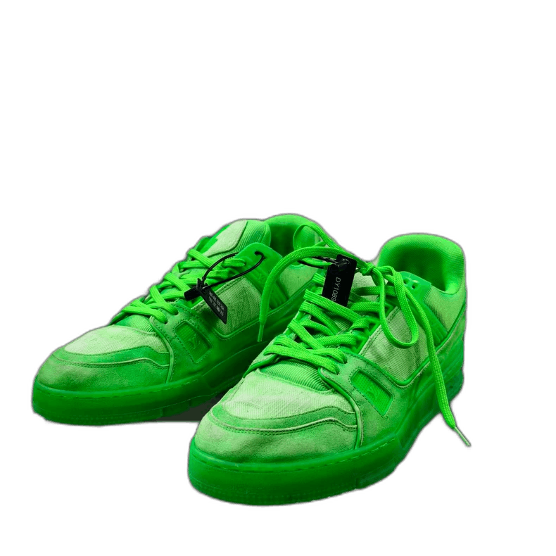 Louis Vuitton LV Trainer Fluorescent Green Sneaker Size 7 Size US 7 / EU 40 - 1 Thumbnail