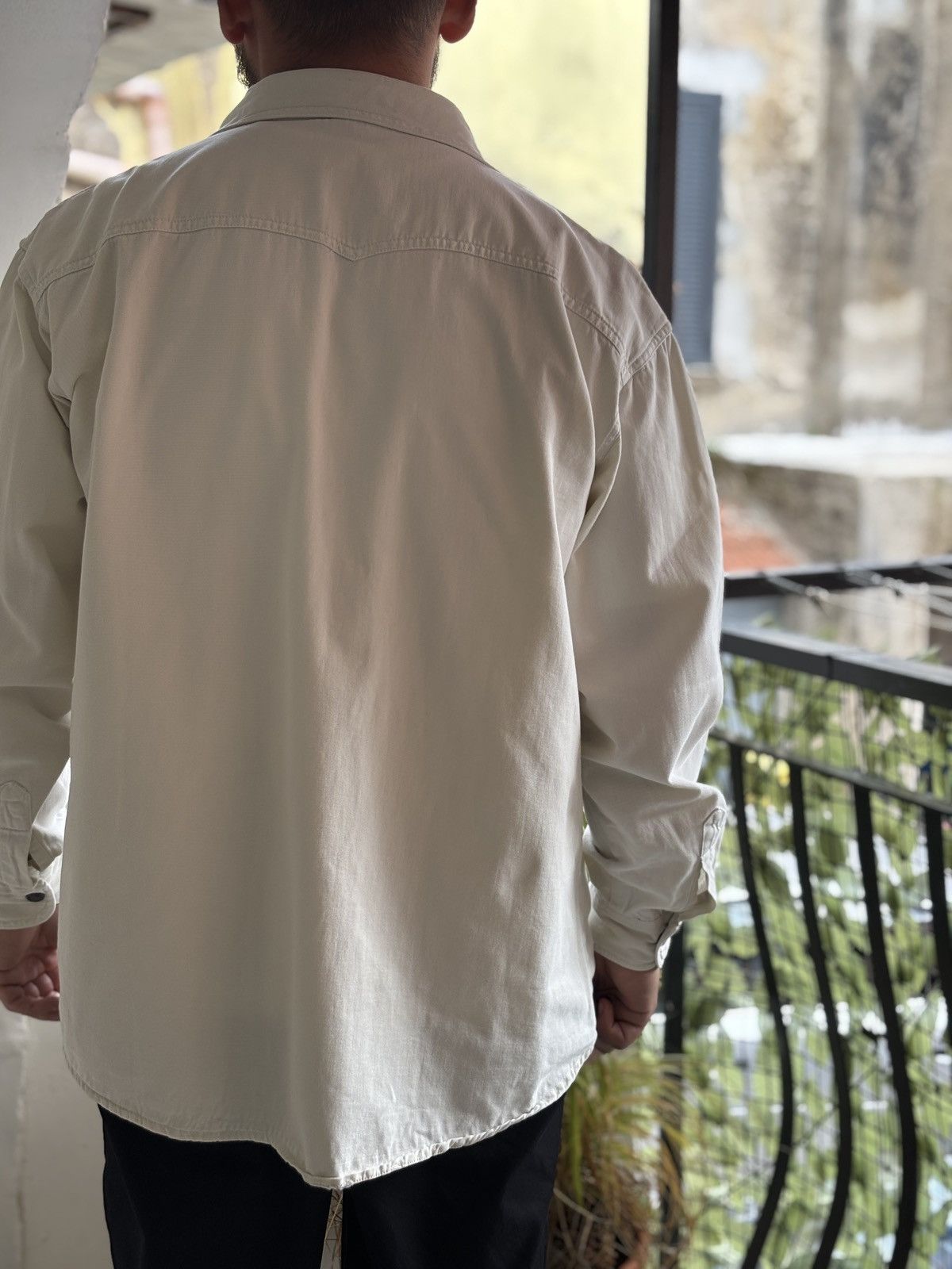 Diesel Vintage Diesel Workwear Shirt Cream White Y2K 90s Overshirt Size US L / EU 52-54 / 3 - 5 Thumbnail