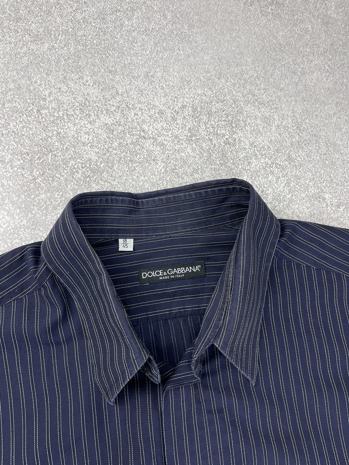 Dolce & Gabbana Dolce & Gabbana Striped Long Sleeve Shirt Size 18/45 Size US XL / EU 56 / 4 - 6 Thumbnail