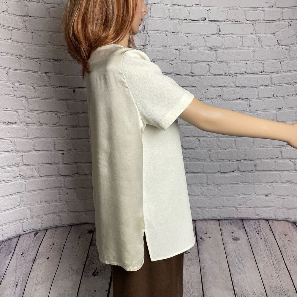 Rag & Bone Rag & Bone Cream Silk Blouse With Lace Pocket Size S Size S / US 4 / IT 40 - 2 Thumbnail