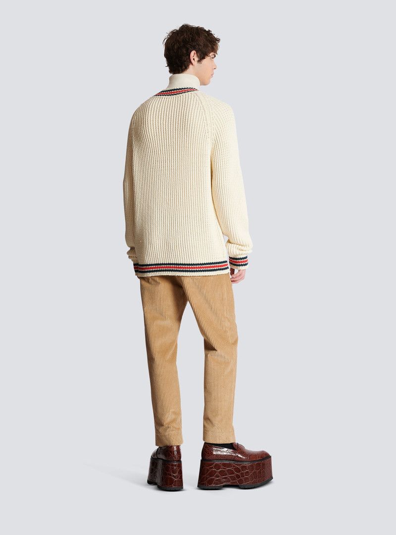 Balmain o1y0426 V-Neck Sweater in Multicolor Size US S / EU 44-46 / 1 - 5 Thumbnail