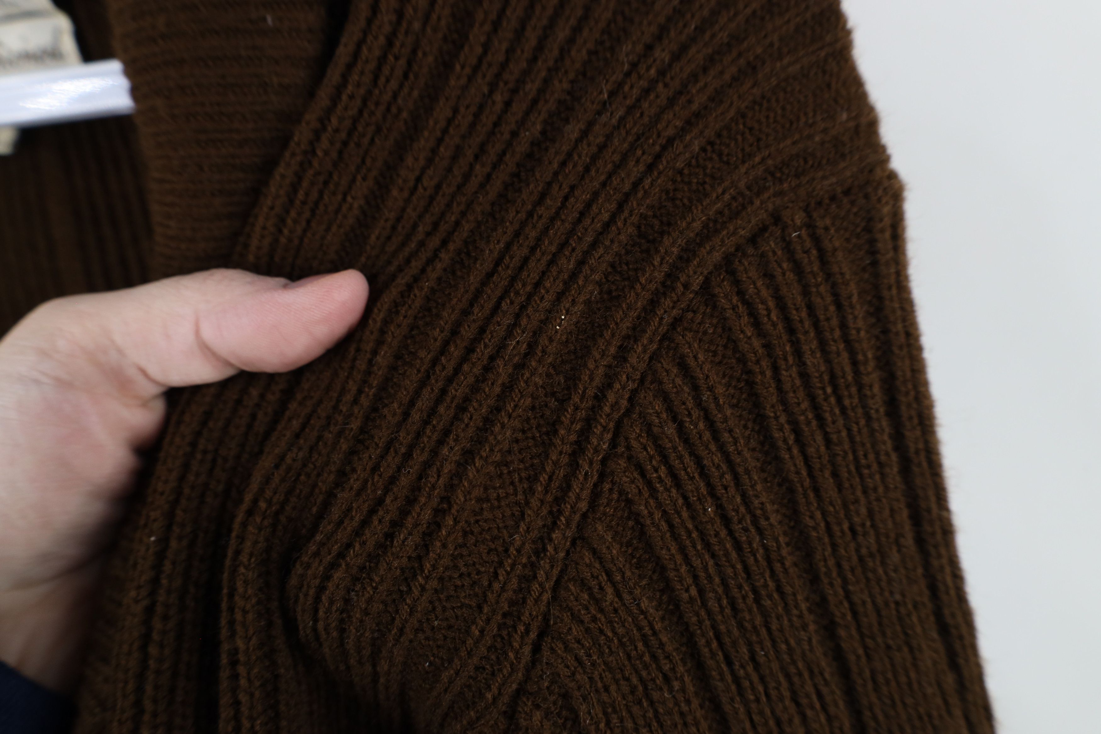 Vintage Vintage 70s Streetwear Ribbed Knit Shawl Cardigan Sweater Size L / US 10 / IT 46 - 5 Thumbnail